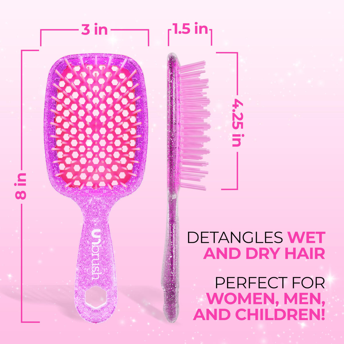 Misty Rose FHI Heat UNbrush Detangling Brush + UNwinder Detangling Spray Combo Pack