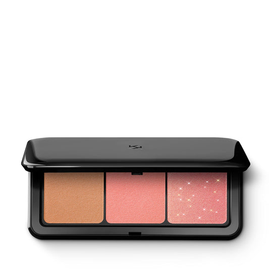 Dim Gray KIKO Milano Multi Finish Trio Blush & Bronzer Palette, 01 Coral