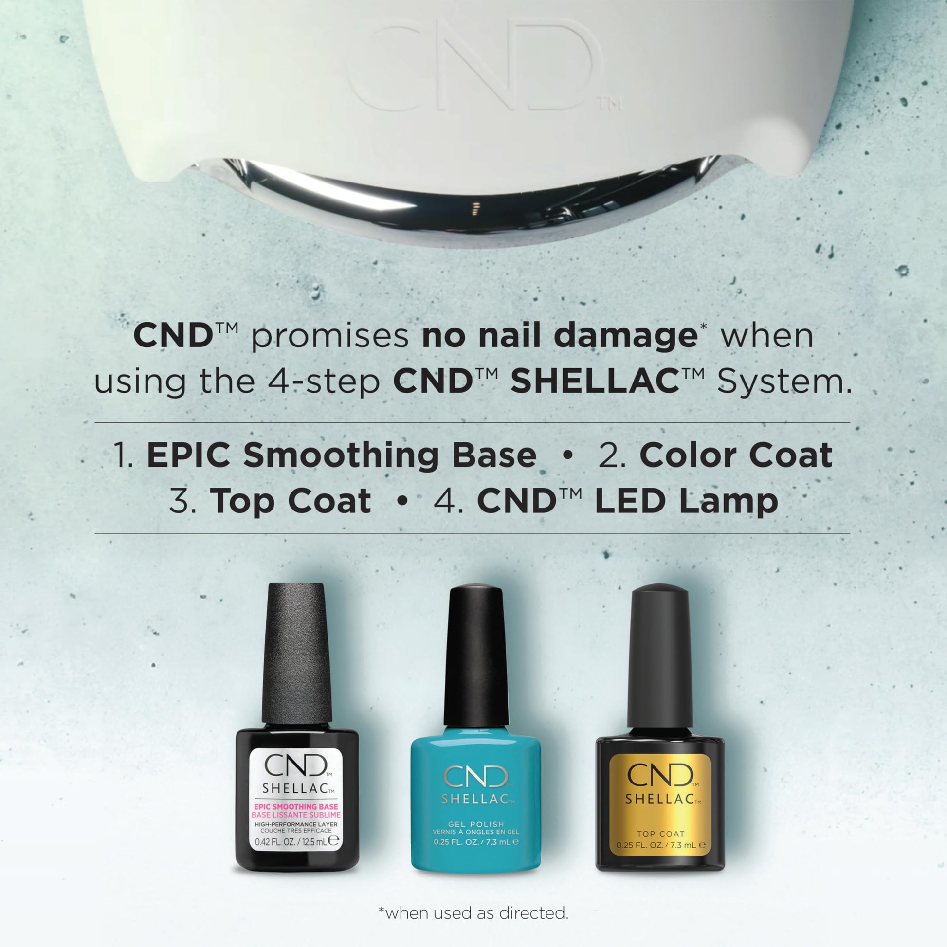 Light Gray CND Shellac DURAFORCE Gel Nail Polish Top Coat, Last Step Mirror Shine Adhesive Longwear Layer for Thin Damaged Nails, 0.50 fl oz