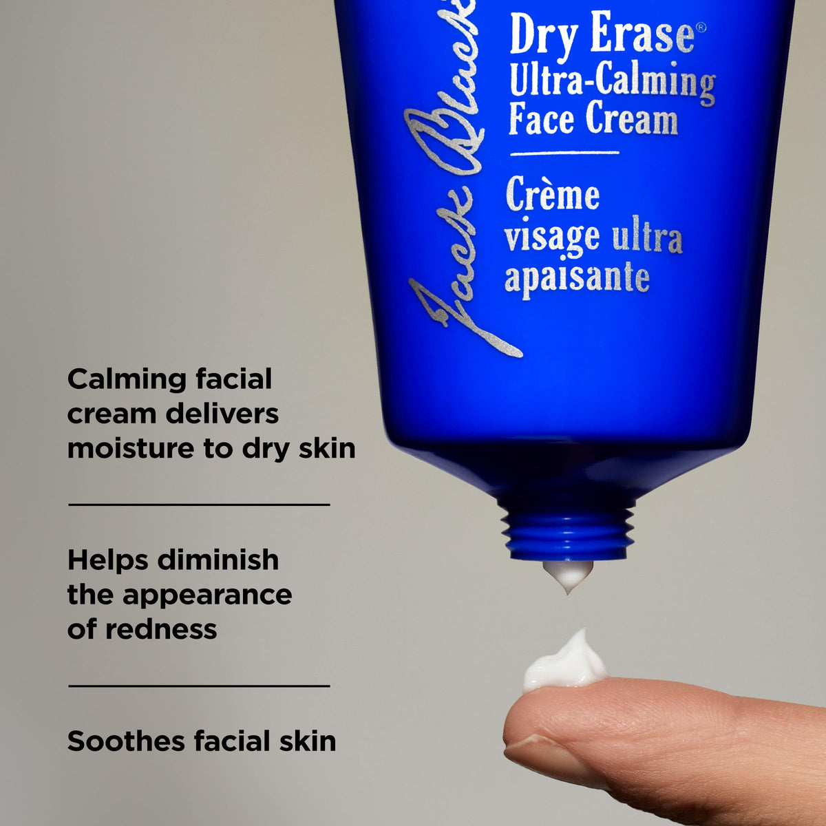 Dark Gray Jack Black , Dry Erase Ultra-Calming Face Cream, 2.5 Fl Oz