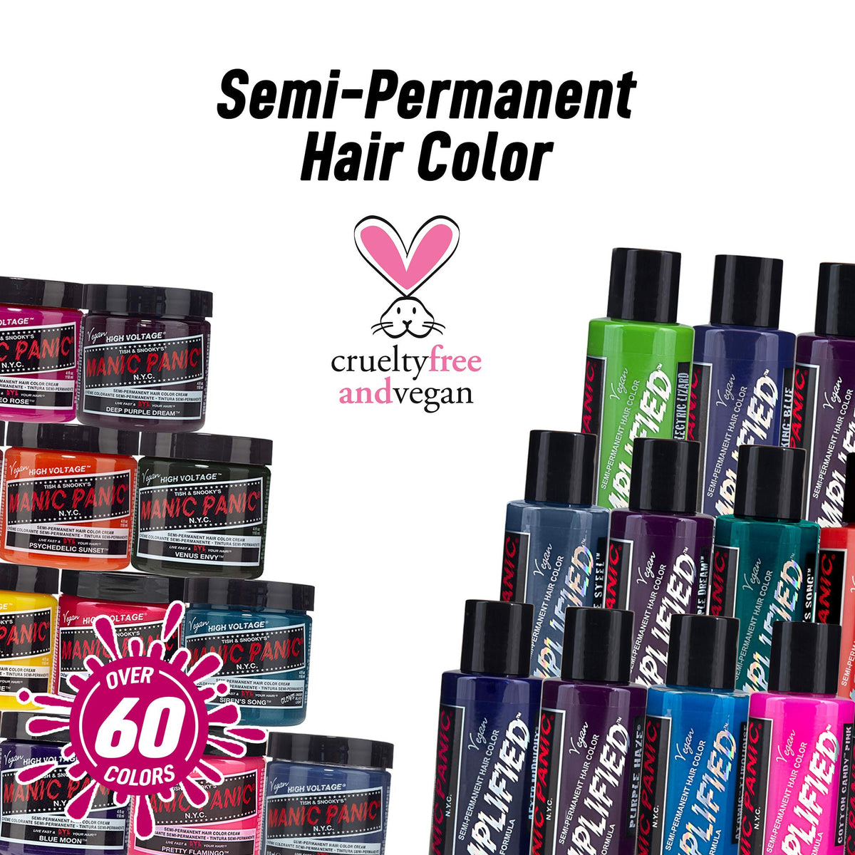 White Smoke Manic Panic Semi Permanent Purple Haze Hair Dye, 4 oz