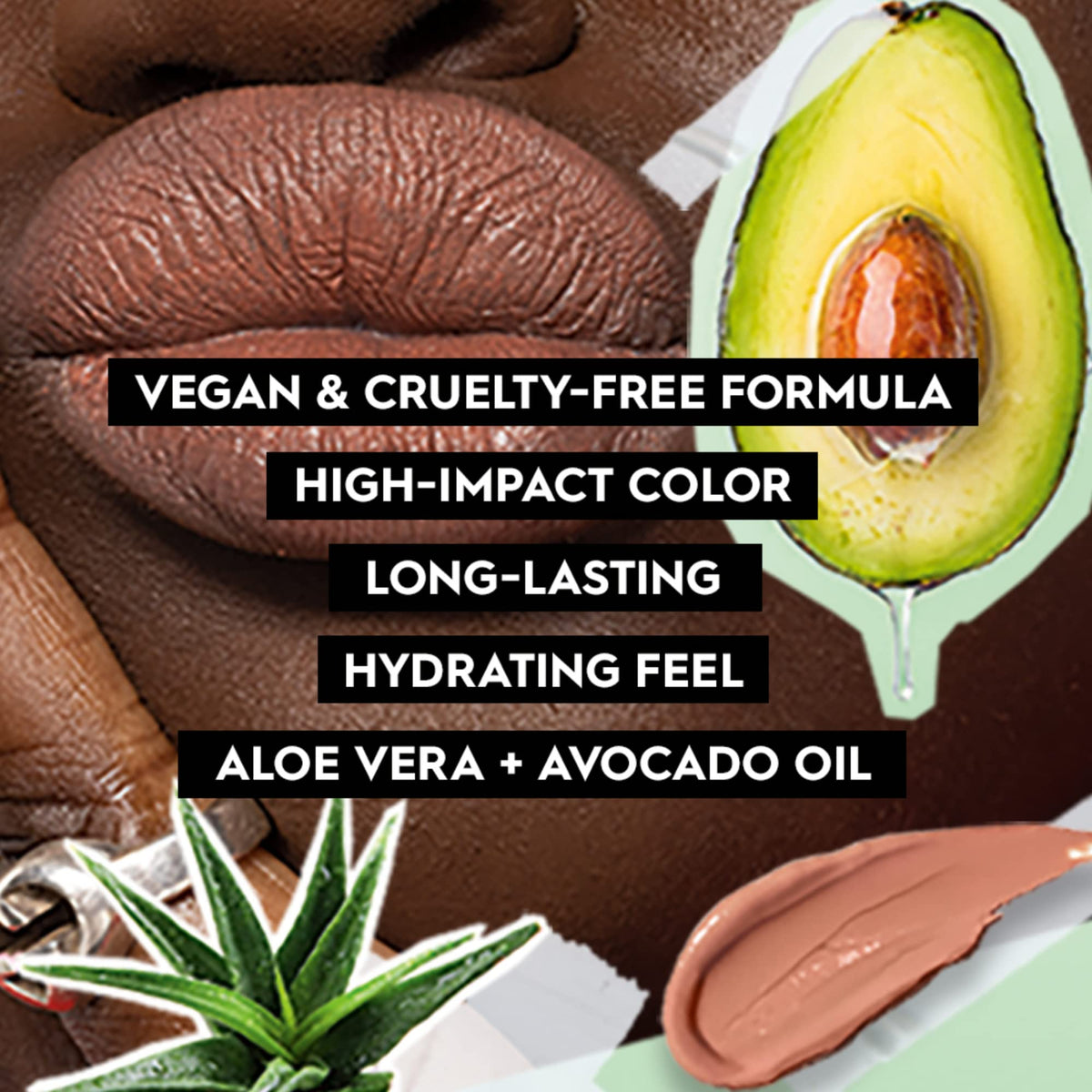 Black Urban Decay Vice Hydrating Lipstick with Aloe Vera + Avocado Oil