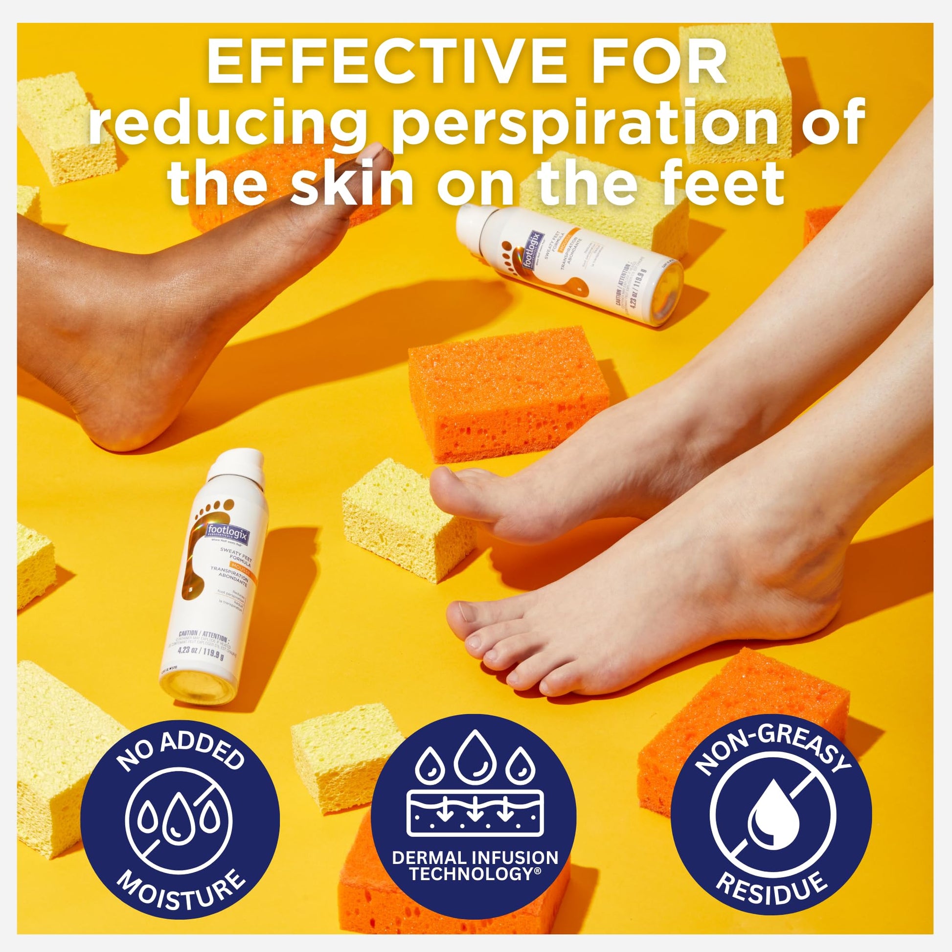 Gold FOOTLOGIX Sweaty Feet Formula, 4.23 oz