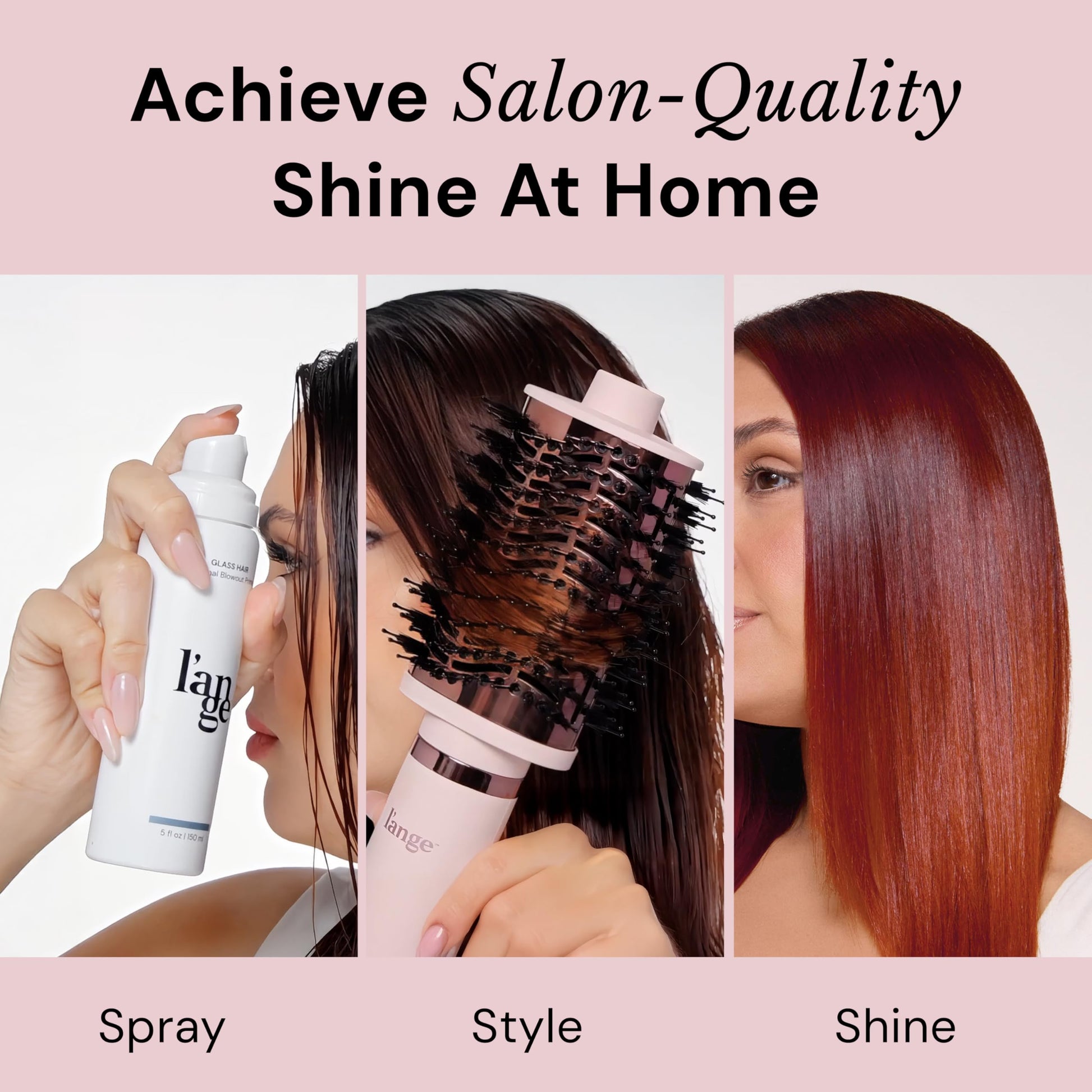 Thistle L'ANGE HAIR Glass Hair Heat Protectant Spray | Anti-Frizz Blow Dry Mist | Long Lasting Hold & Shine | Humidity Protection | Thermal Heat Protection Spray | Lightweight Blow Out Primer, 5 fl oz Bottle