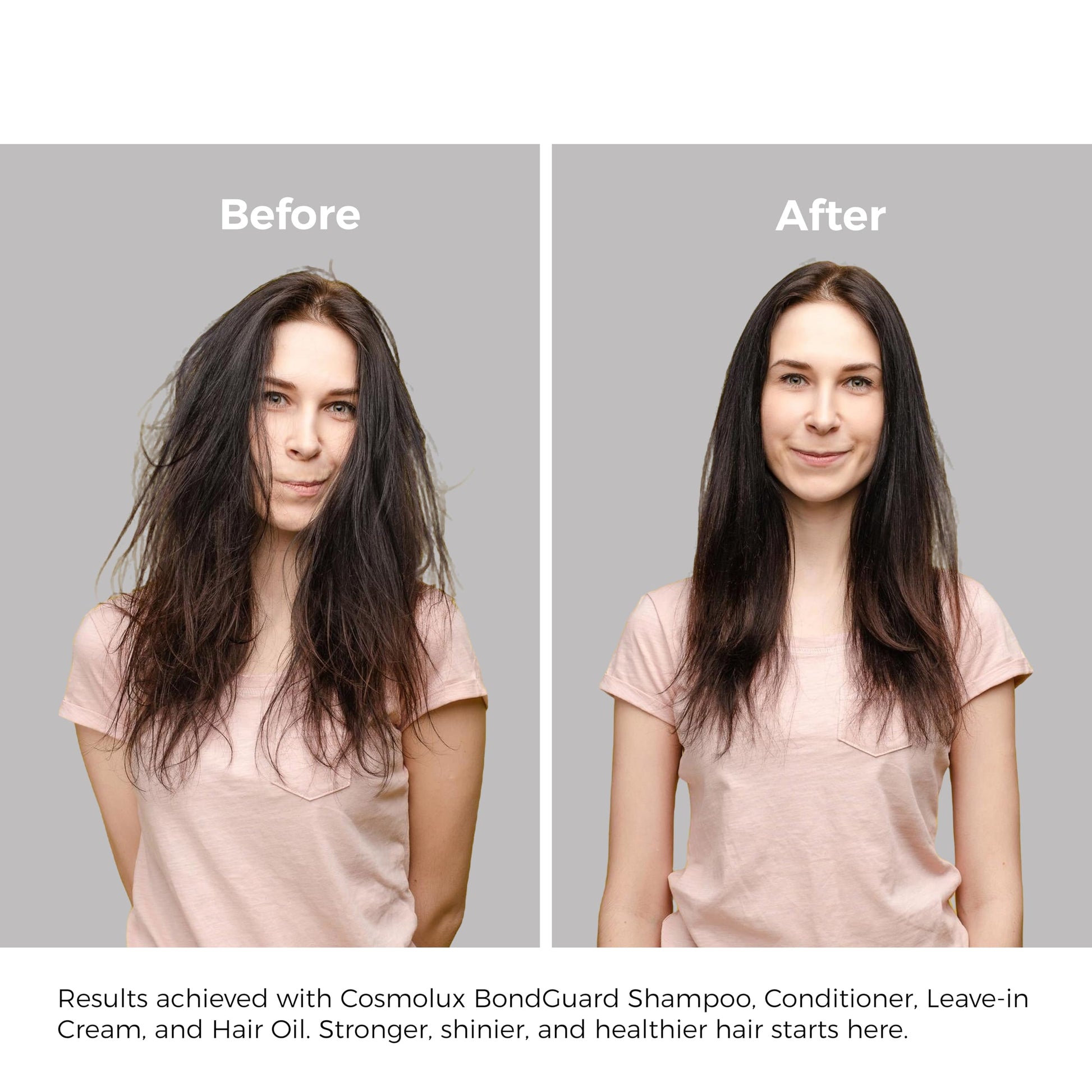 Gray Cosmolux BondGuard Bonding Oil, Heat Protectant & Repair Oil for Damaged, Color-Treated & Frizzy Hair, Adds Shine & Tames Frizz, Lightweight & Vegan - 1.7 fl oz (50 mL)
