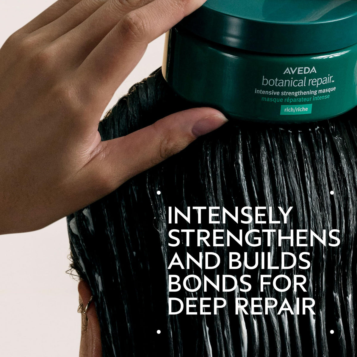 Black AVEDA Botanical Repair Intensive Strengthening Masque Rich | Bond-Building Mask for Stronger Hair | Deep Conditioner | Detangles, Softens Medium to Thick Hair | 94% Naturally Derived*, 6.7 Fl Oz