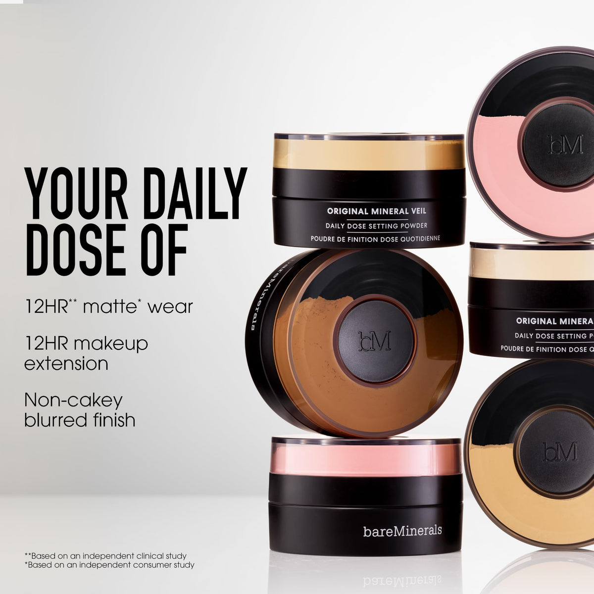 Light Gray bareMinerals Mineral Veil Daily Dose Setting Powder, 0.45 oz
