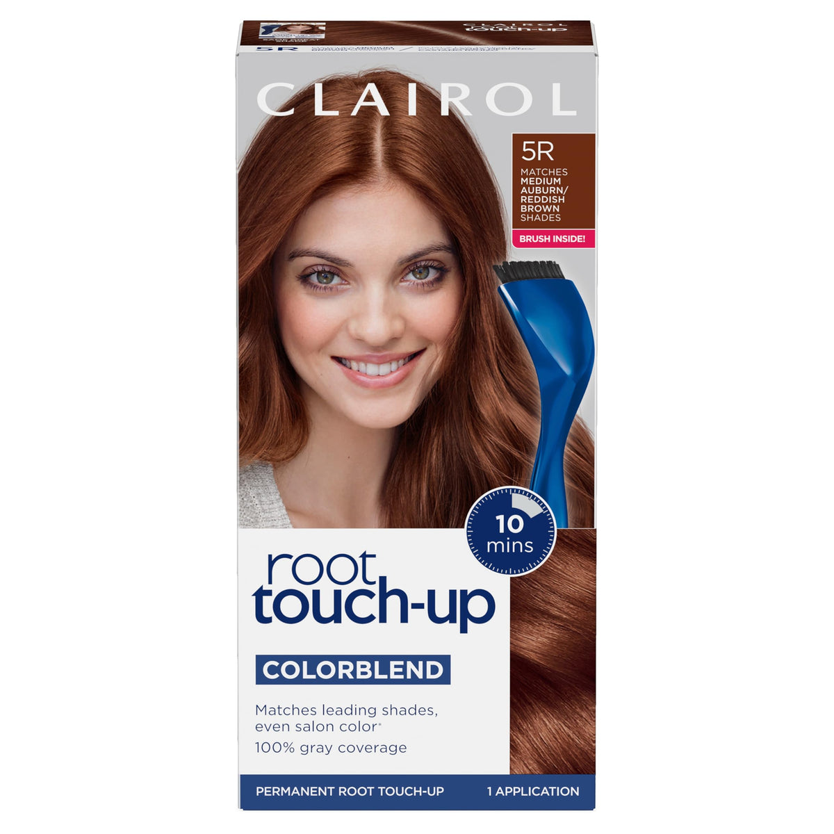 White Smoke Clairol Root Touch Up Permanent Hair Dye, 5R Medium Auburn/Reddish Brown
