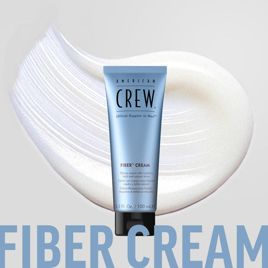 Lavender American Crew Men's Fiber Cream, Like Hair Gel with Medium Hold & Natural Shine, 3.3 Fl Oz