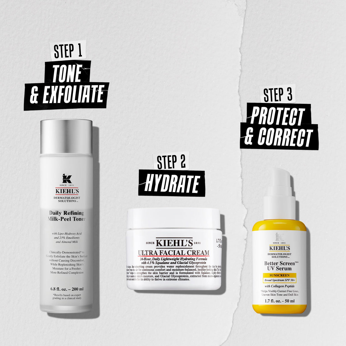 Light Gray Kiehl's - Refining Milk-Peel Toner - Exfoliating - 6.8 fl oz