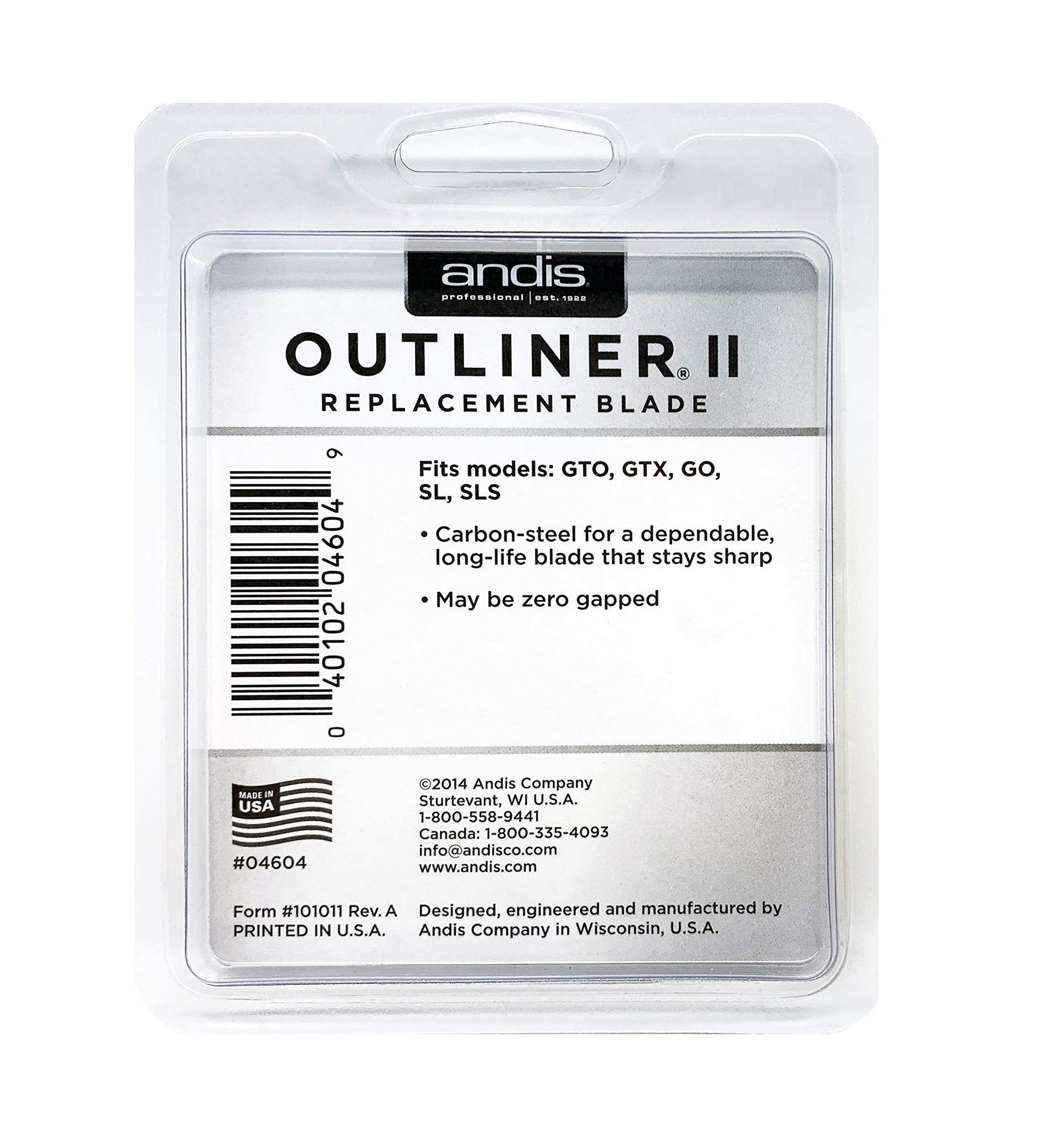 White Smoke Andis Outliner II Blade 04604