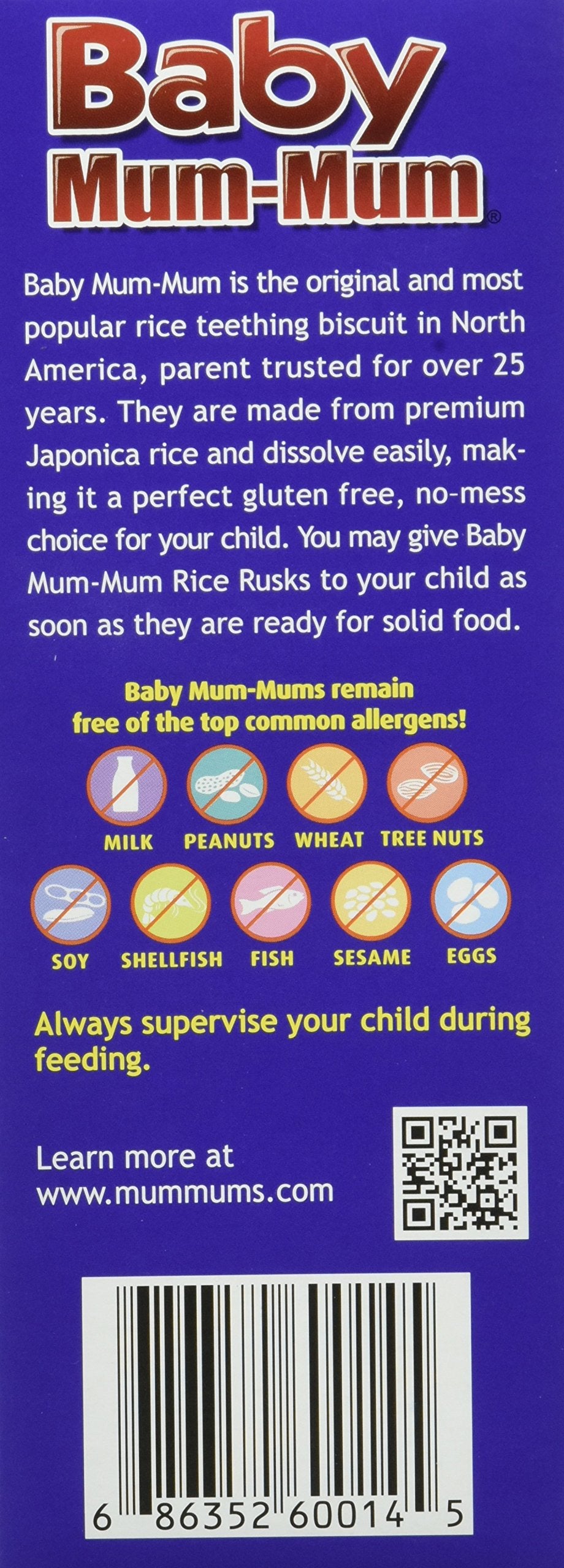 Dark Slate Blue Hot-Kid Baby Mum-Mum Rice Rusks, Blueberry & Goji, 1.76 Ounce (Pack of 5)
