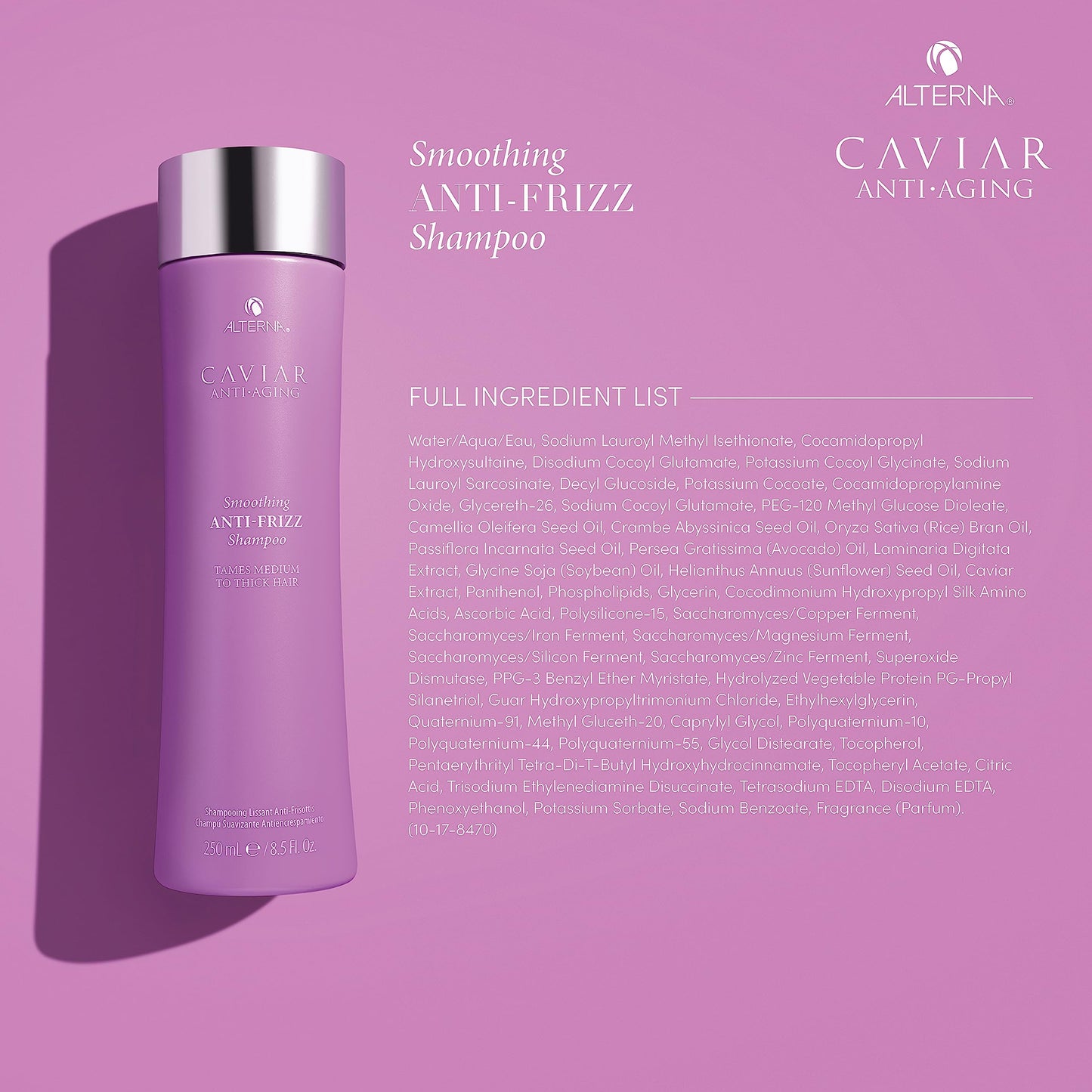 Orchid CAVIAR Anti-Aging Smoothing Anti-Frizz Shampoo 33.8 Fl Oz| For Medium, Thick Hair | Smooths Hair, Tames Frizz | Sulfate Free