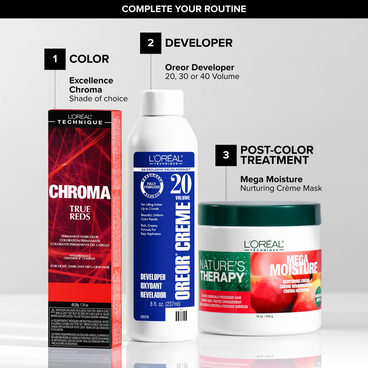 Light Gray L'Oréal Technique Chroma True Reds Permanent Hair Color - Sangria