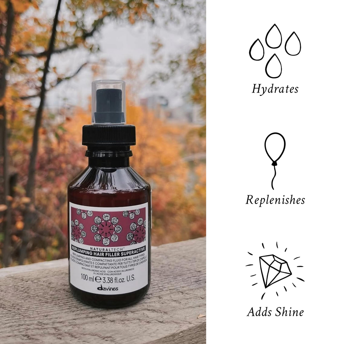 White Smoke Naturaltech Replumping Hair Filler Superactive, for fuller and shiny hair