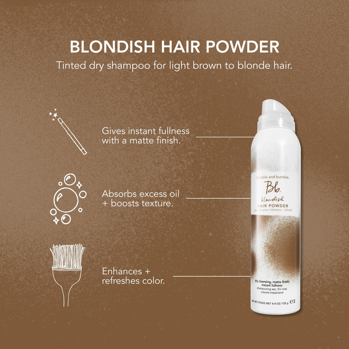 Sienna Bumble and bumble. Blondish Tinted Dry Shampoo | Dry Shampoo Adds Volume and Root Coverage | Blonde Tint, 4.4 Ounce