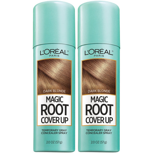 Medium Aquamarine L'Oreal Paris Hair Color Root Cover Up Hair Dye Dark Blonde 2 Ounce (Pack of 2) (Packaging May Vary)