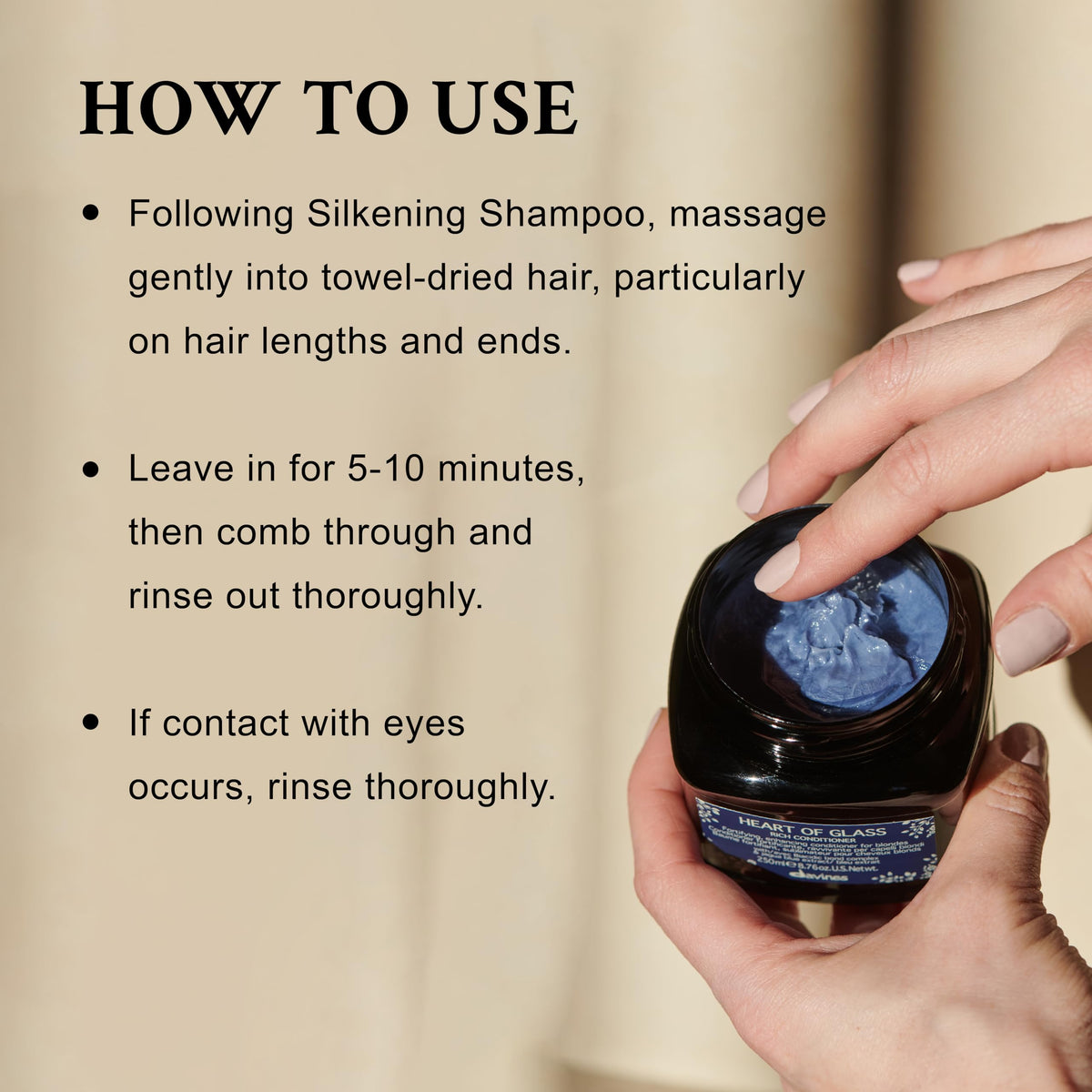 Tan Davines Heart Of Glass Rich Conditioner, Blonde-Enhancing Care, Travel Size