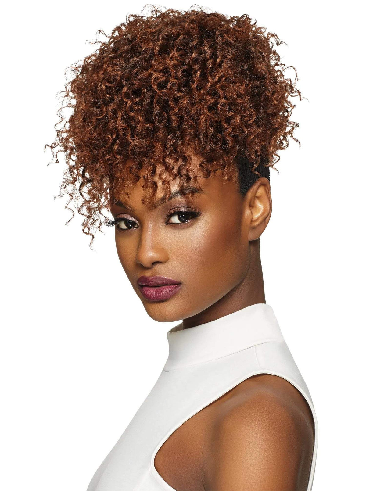 White Smoke CUTIE (2 Dark Brown) - Outre Timeless Pineapple Pony Synthetic Drawstring Ponytail
