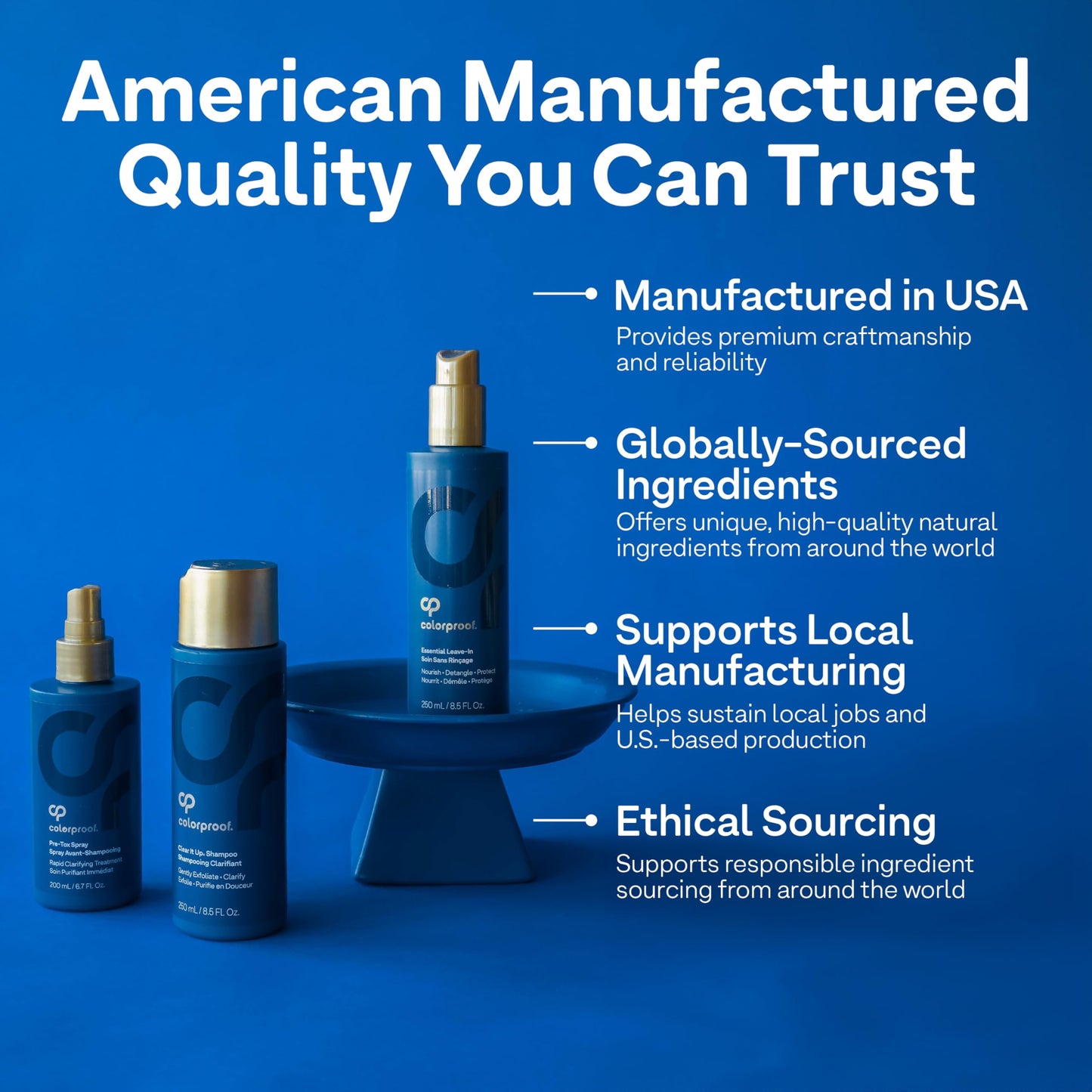 Royal Blue Colorproof Leave-In Treatment Spray 8.5 Fl. Oz. Heat Protection Spray for Hair, Smoothing and Detangling Spray with Color Protection, Coconut & Lemongrass Scent