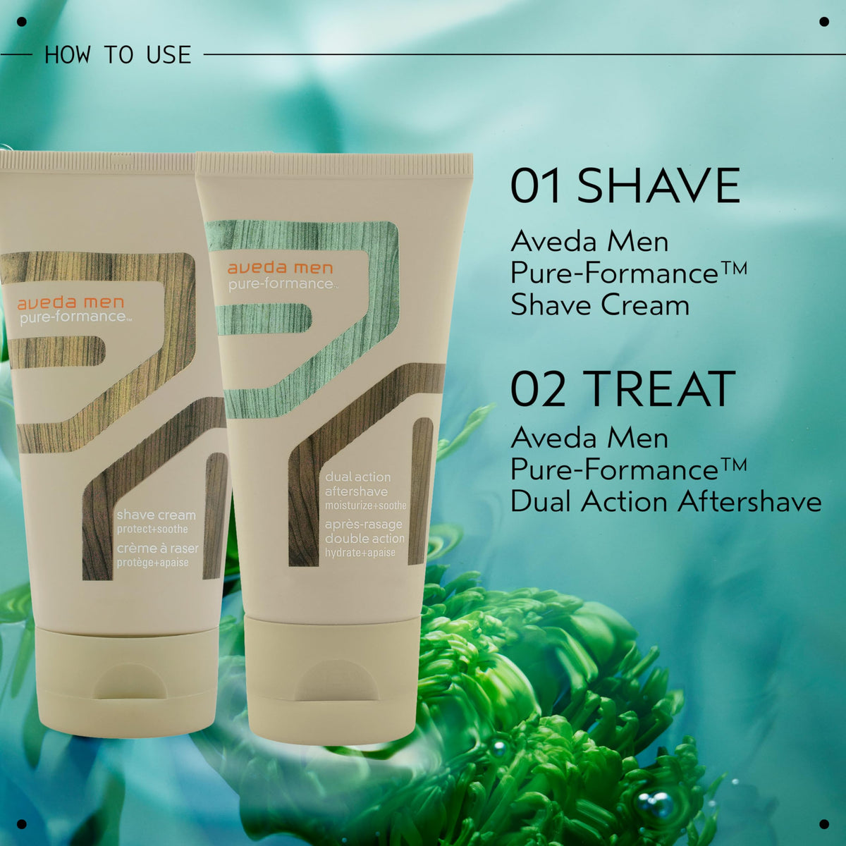 Light Steel Blue AVEDA Men Pure-Formance Dual Action Aftershave | 2-in-1 Aftershave & Moisturizer | with Spearmint | for All Skin Types | 97% Naturally Derived*, 2.5 Fl Oz