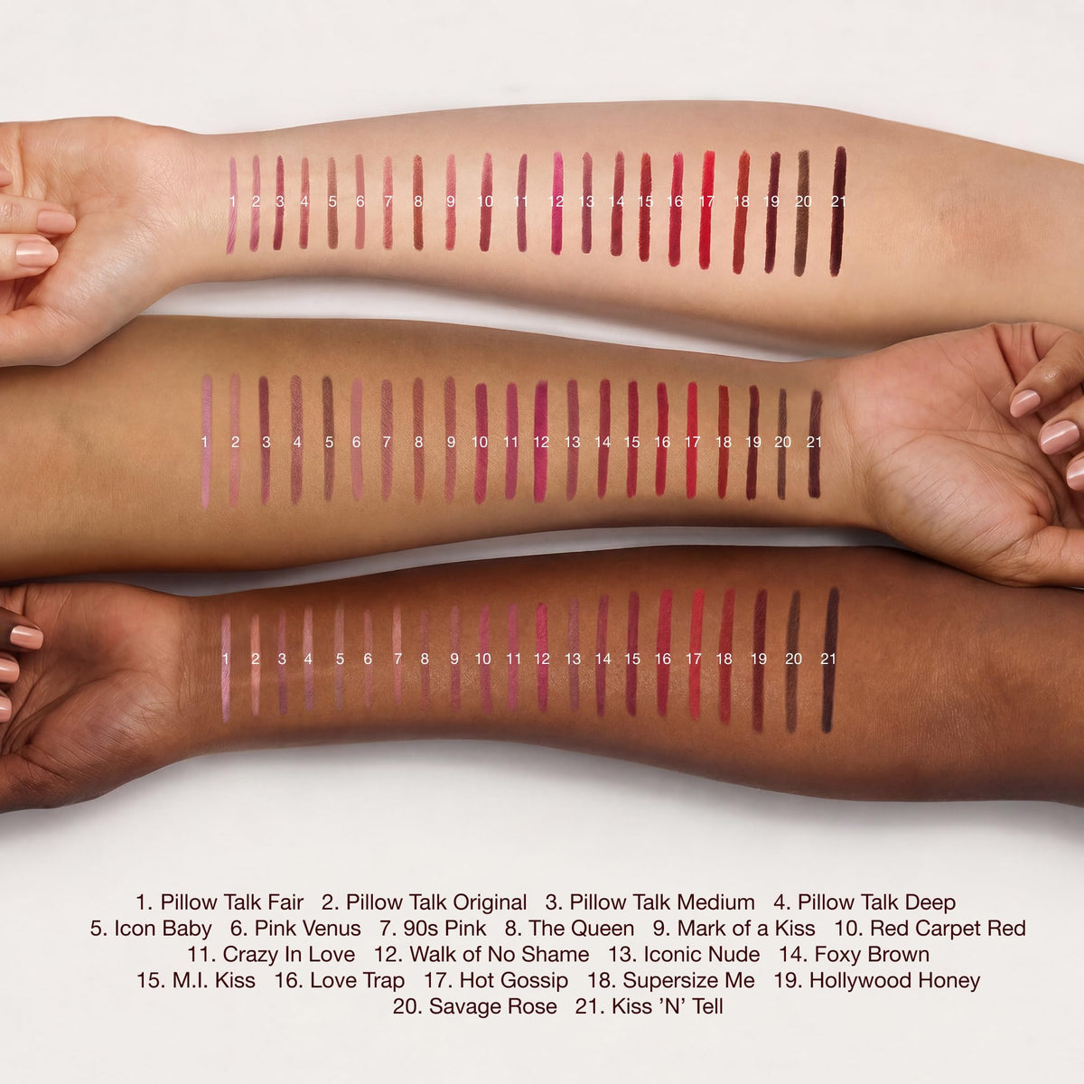 Lavender Charlotte Tilbury Lip Cheat Lip Liner Pencil - Gives Lips a Fuller-Looking, Defined Pout - Enriched with Jojoba Oil & Hyaluronic Acid - Waterproof, Smudge-Proof & Transfer-Proof