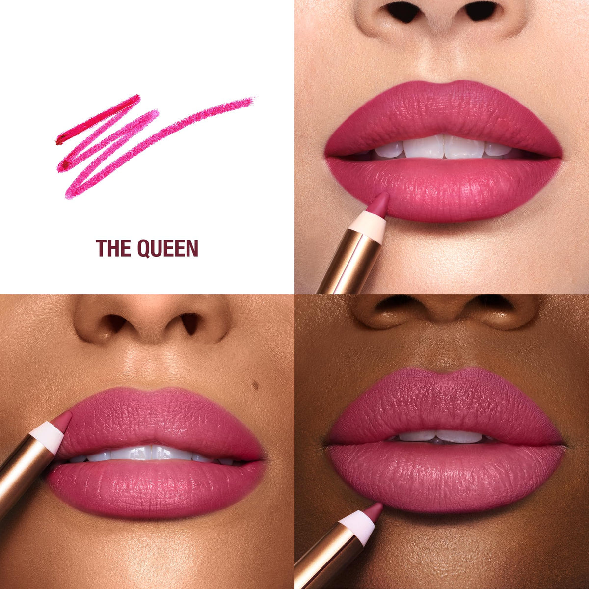 White Smoke Charlotte Tilbury Lip Cheat Lip Liner Pencil - Gives Lips a Fuller-Looking, Defined Pout - Enriched with Jojoba Oil & Hyaluronic Acid - Waterproof, Smudge-Proof & Transfer-Proof