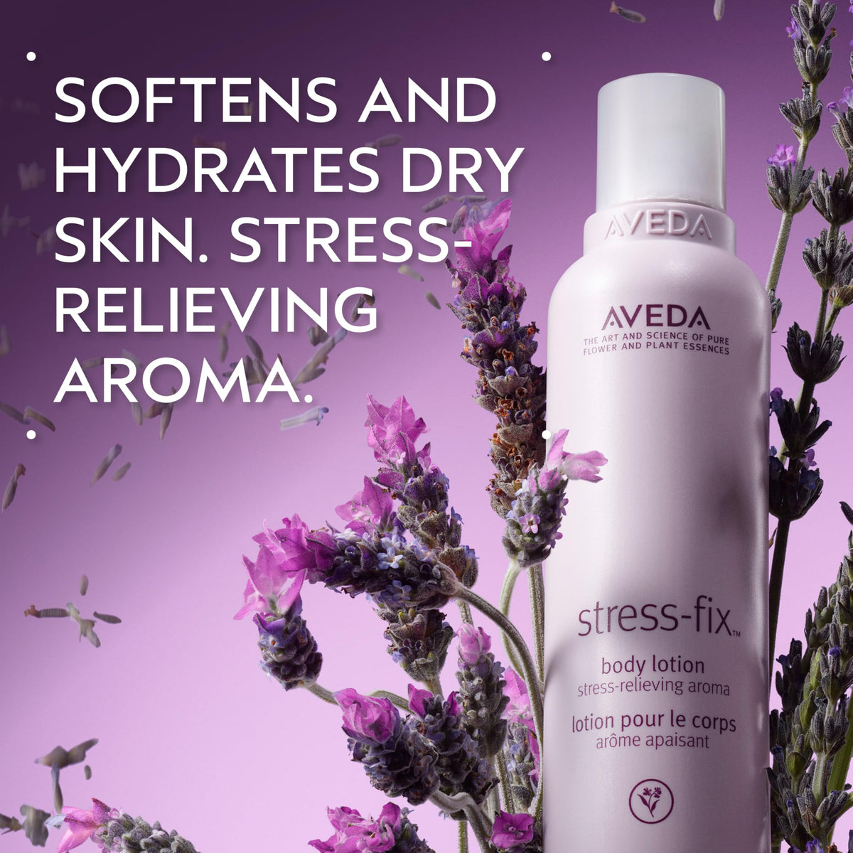 Dim Gray Aveda Stress-Fix Body Lotion | Shown to Reduce Feelings of Stress | with Aroma of Lavender, Lavandin, Clary Sage, 6.7 Fl Oz