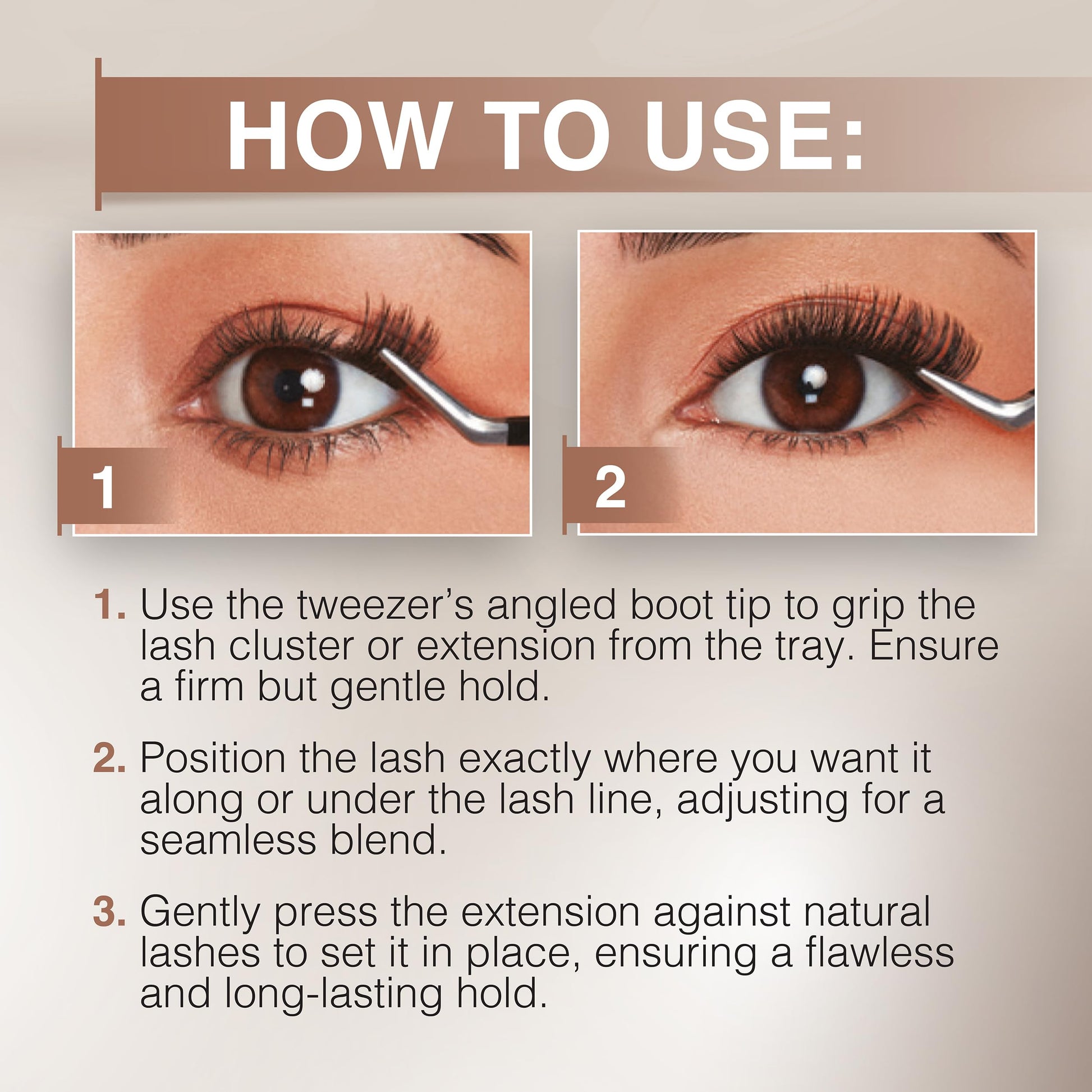 Lavender Ardell Pre-Mapped Lash Applicator Tool - 40° Curved Eyelash Tweezers for Precision and Comfort, Easy Application