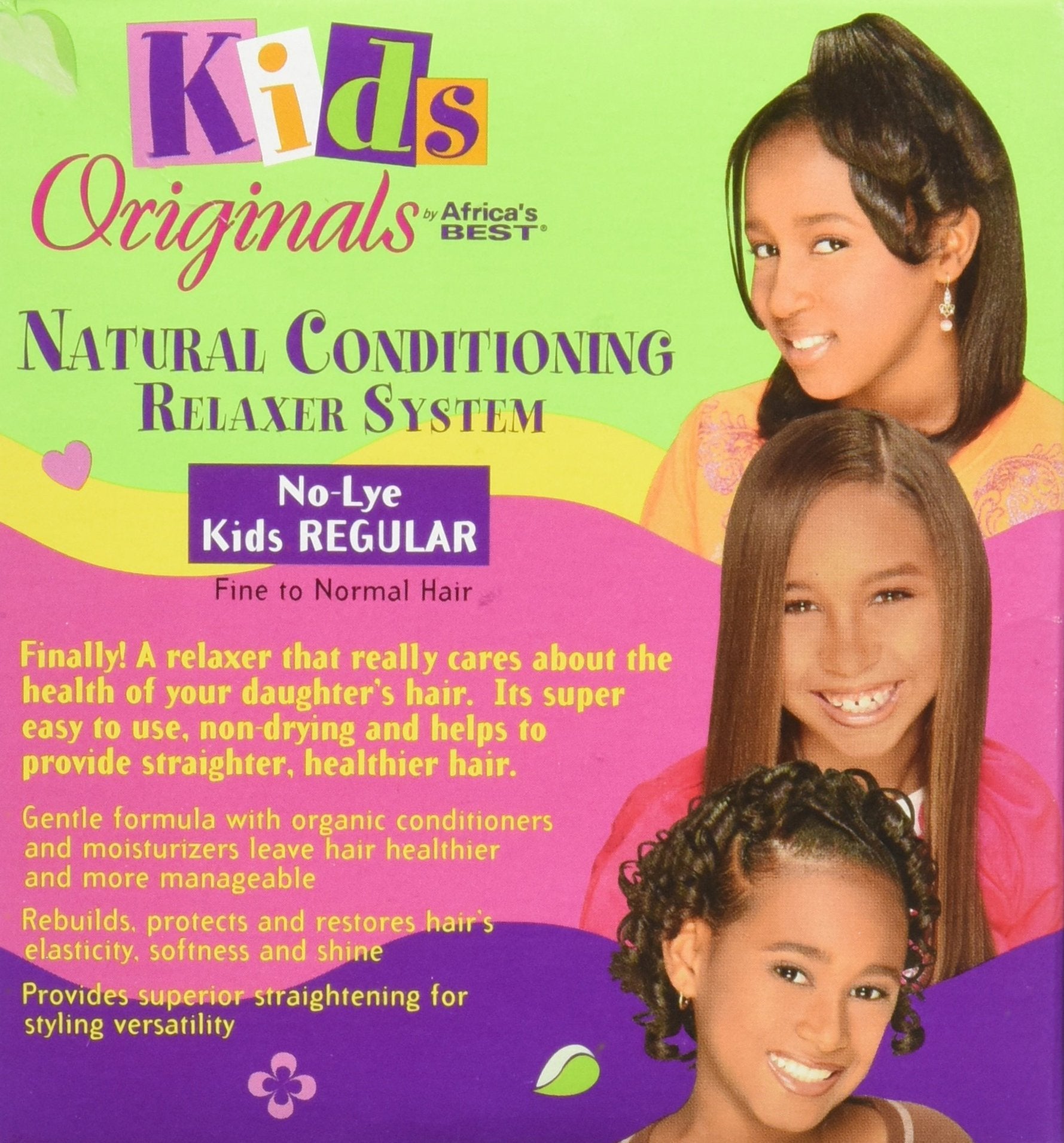 Khaki Originals by Africa's Best Kids Natural Conditioning Relaxer System With Scalpguard (Regular Kit) Fortified and Enriched with Our Special Herbal Blend, Protect and Strengthen Your Child’s Hair