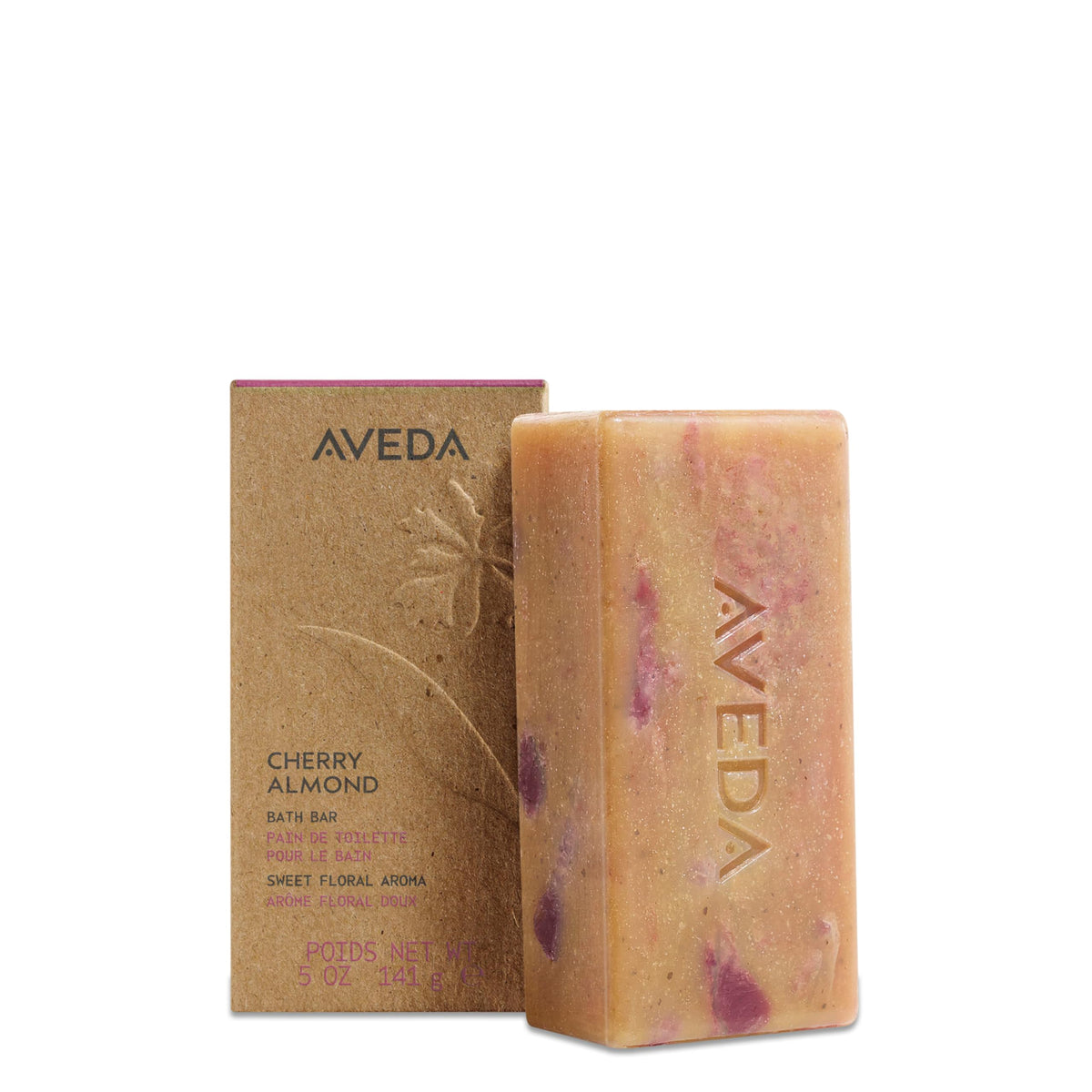 Dark Khaki AVEDA Cherry Almond Bath Bar | Hard Milled Bar Soap | Light Exfoliates | Creates Creamy Lather | Blissful Cherry Almond Aroma With Tonka Bean, Ylang Ylang | 99% Naturally Derived*, 5 Oz