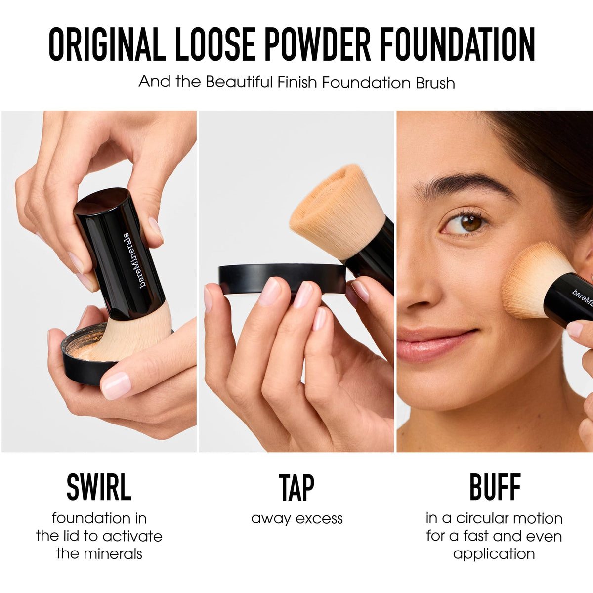 White Smoke Original Loose Powder Foundation SPF 15, Fairly Medium 05, Vegan, Cruelty-Free & Dermatologist-Tested