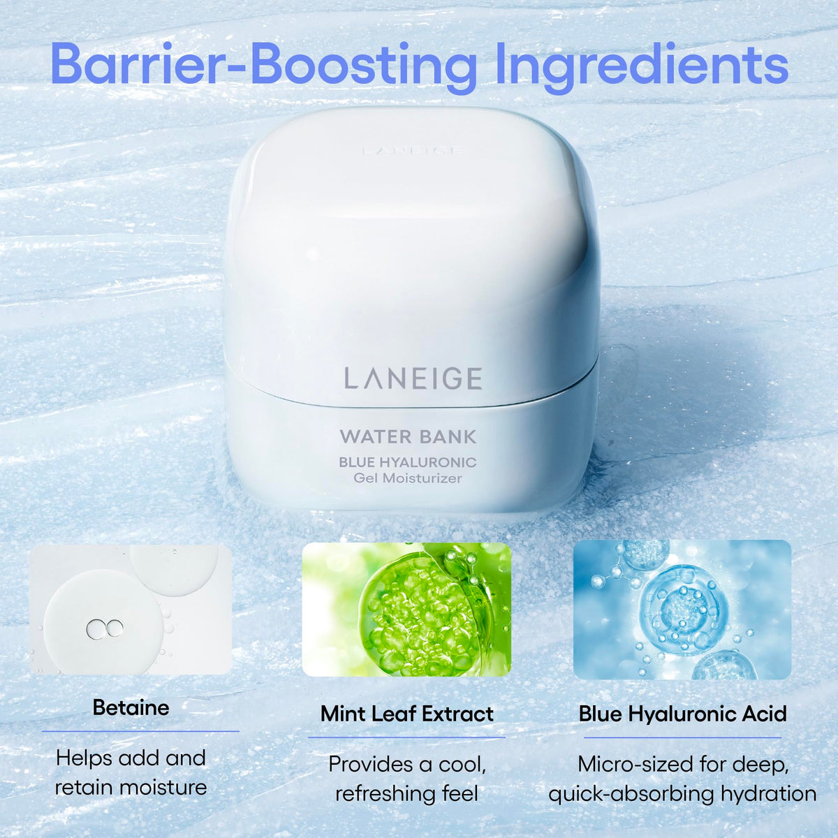 Lavender LANEIGE Water Bank Blue Hyaluronic Gel Moisturizer