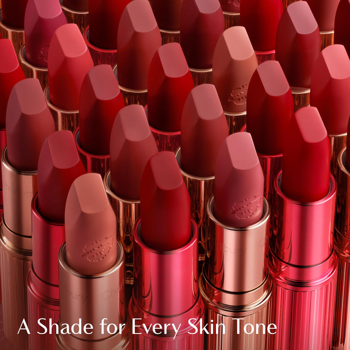 Dark Red Charlotte Tilbury Matte Revolution Lipstick - Long Lasting, Hydrating