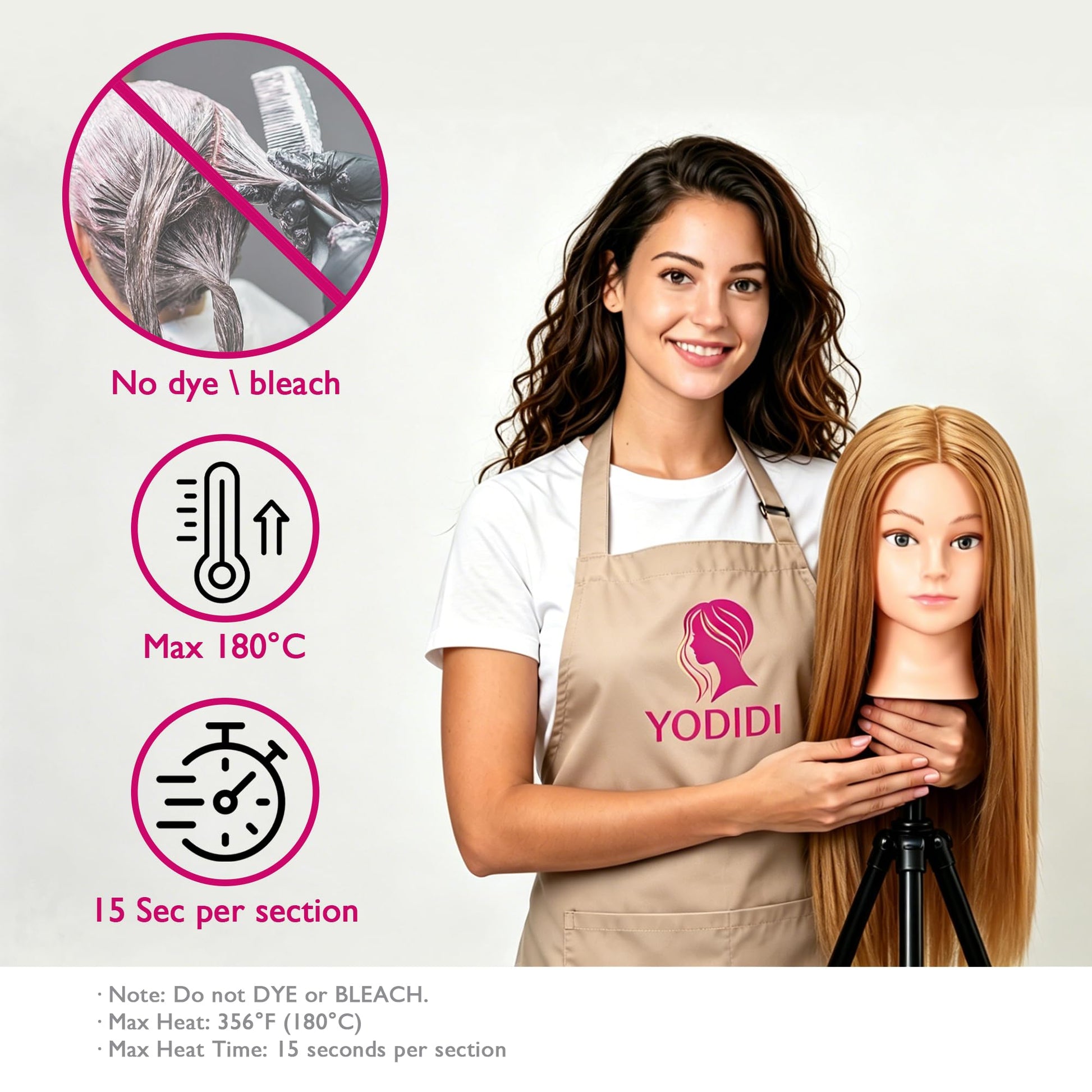 White Smoke Mannequin Head Human Hair for Cosmetology - Manikin Head With 80% Human Hair for Styling Practice, Manikin Practice Head Hairdresser With Free Clamp Holder (#27-UB)