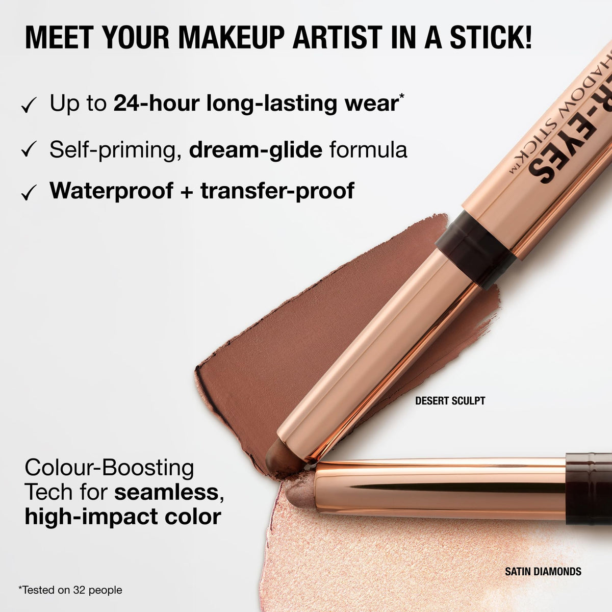 Lavender Charlotte Tilbury Exagger-Eyes Easy Eyeshadow Stick, Blendable Cream