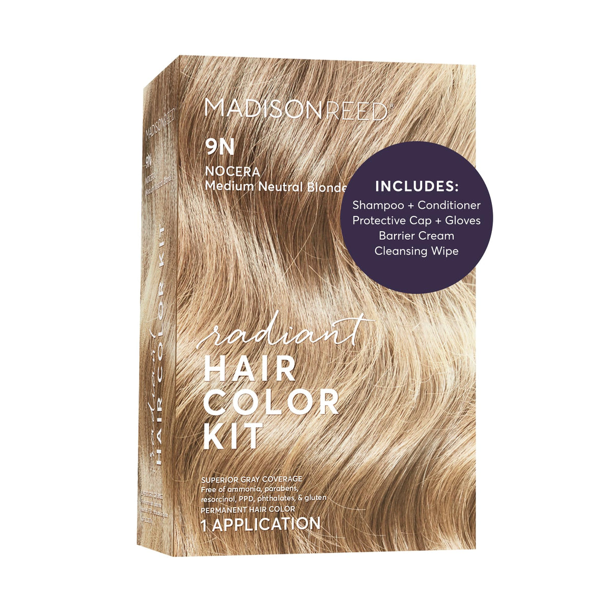 Rosy Brown Madison Reed Radiant Hair Color Kit, 9N Medium Neutral Blonde, 1 Pack