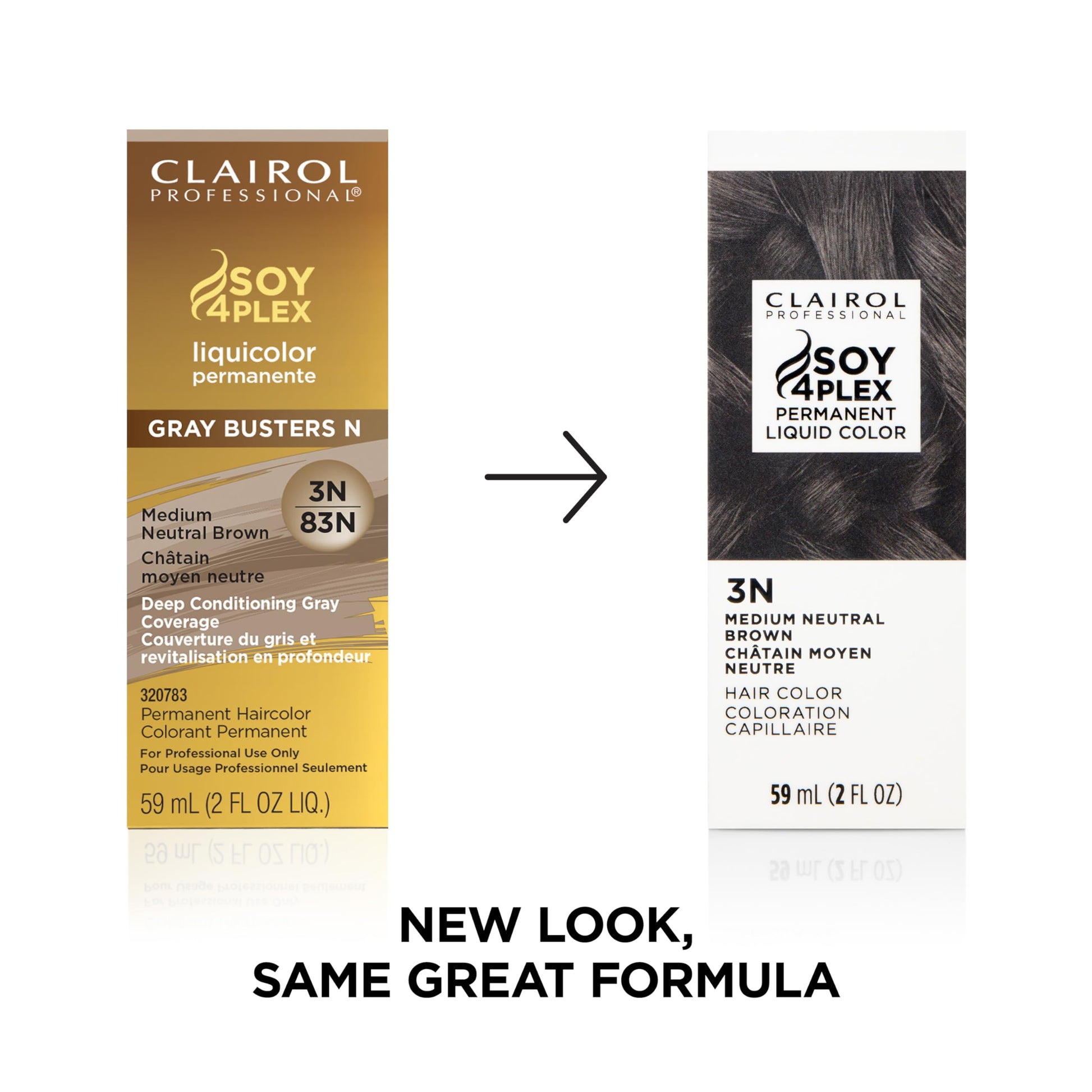 White Smoke Clairol Professional Permanent Liquicolor, 3N Medium Neutral Brown, 2 Fl Oz - Packaging May Vary