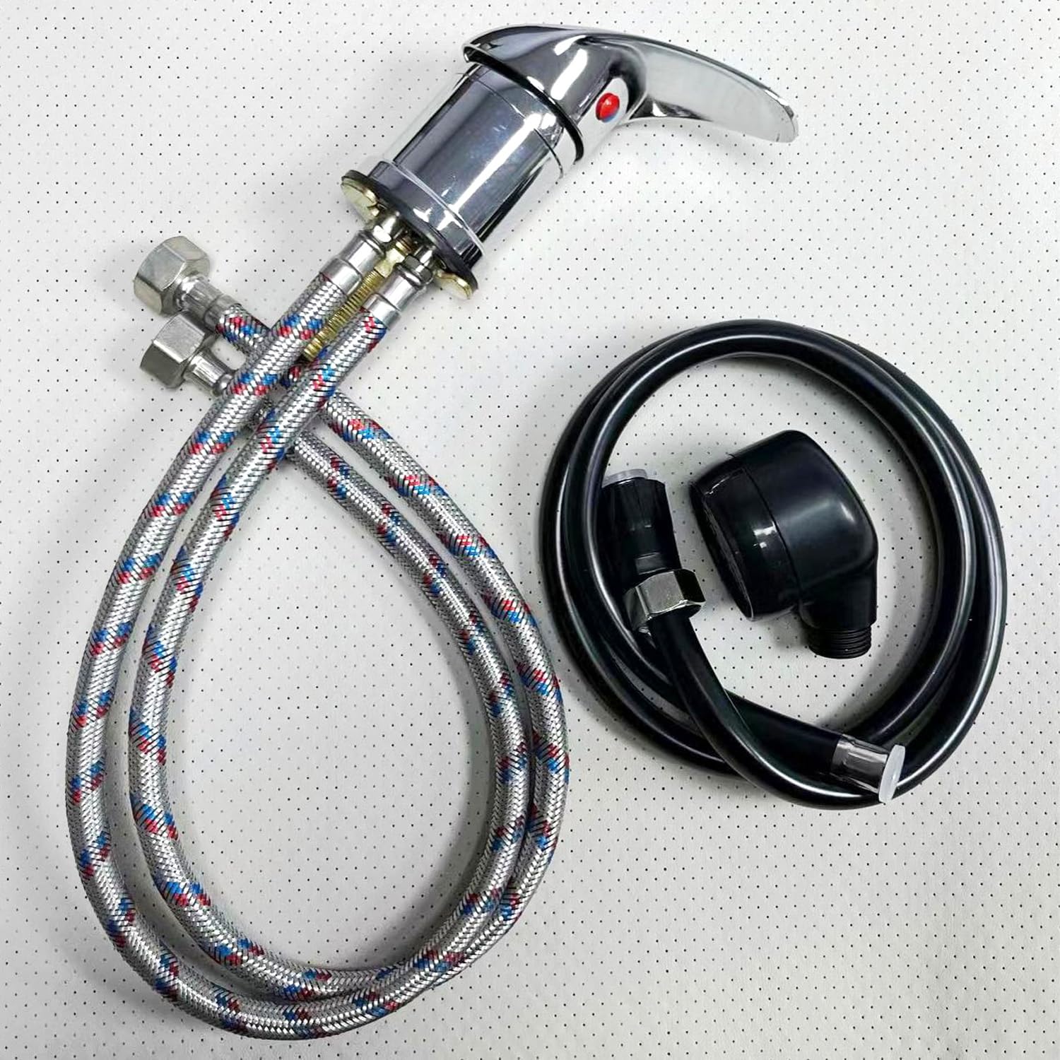 Lavender Reicyfang Basin Faucet Shower Head Wash Hair Tap Mixing Valve, Brass Salon Shampoo Bowl Faucet and Sprayer Kit, Salon Sink Faucet Replacement or Salon Sink Parts, Salon Spa Hot Cold Mixer
