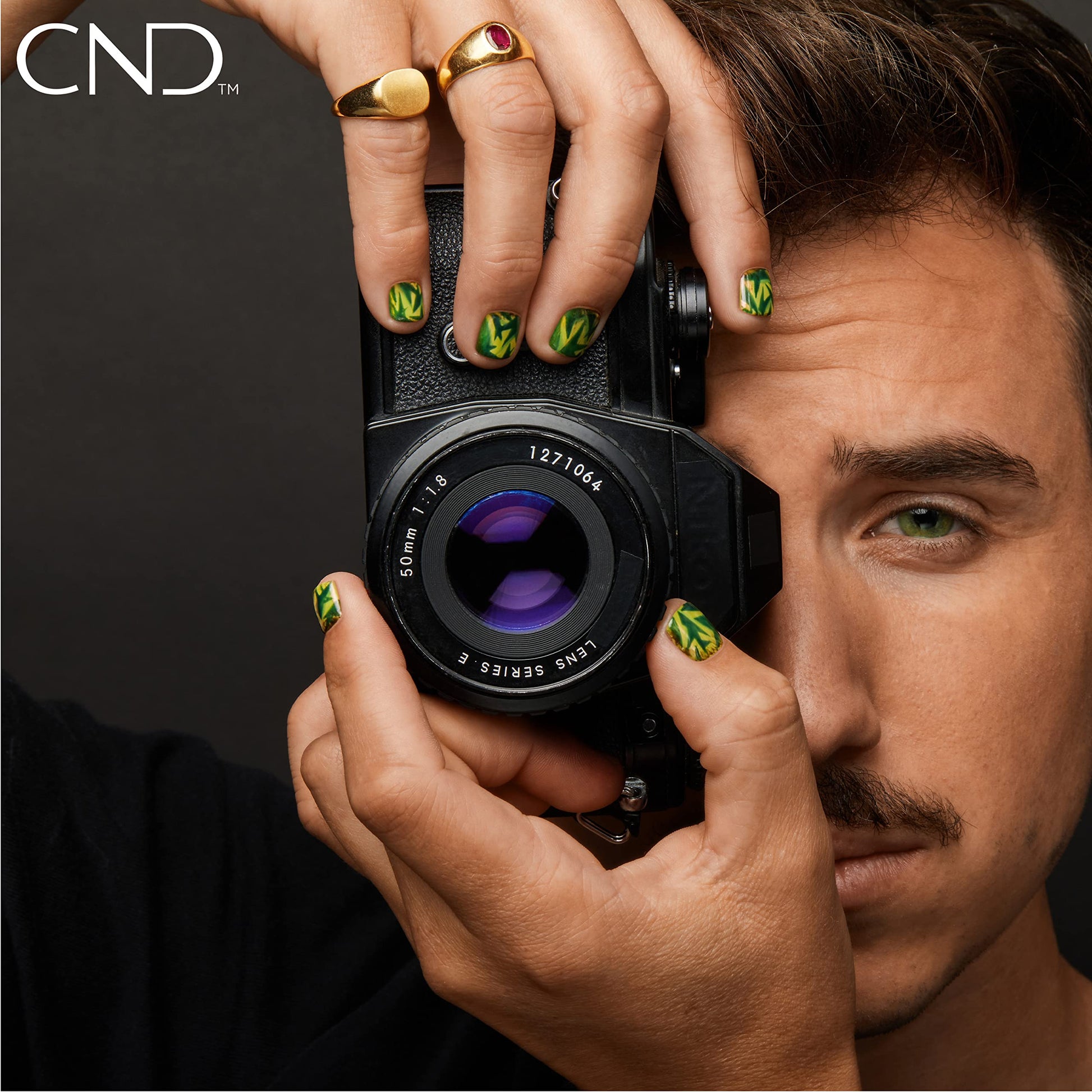 Black CND Vinylux Longwear Green Nail Polish, Gel-like Shine & Chip Resistant Color, Aura, 0.5 fl. oz