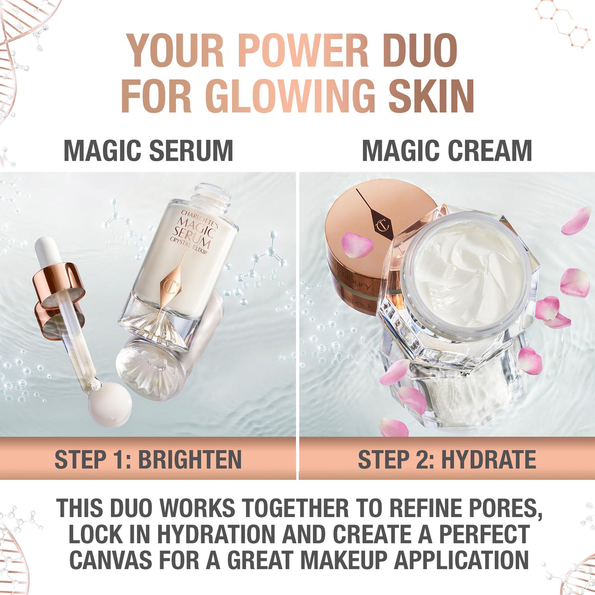 White Smoke Charlotte Tilbury Magic Serum Crystal Elixir - Firming Peptide Face Serum