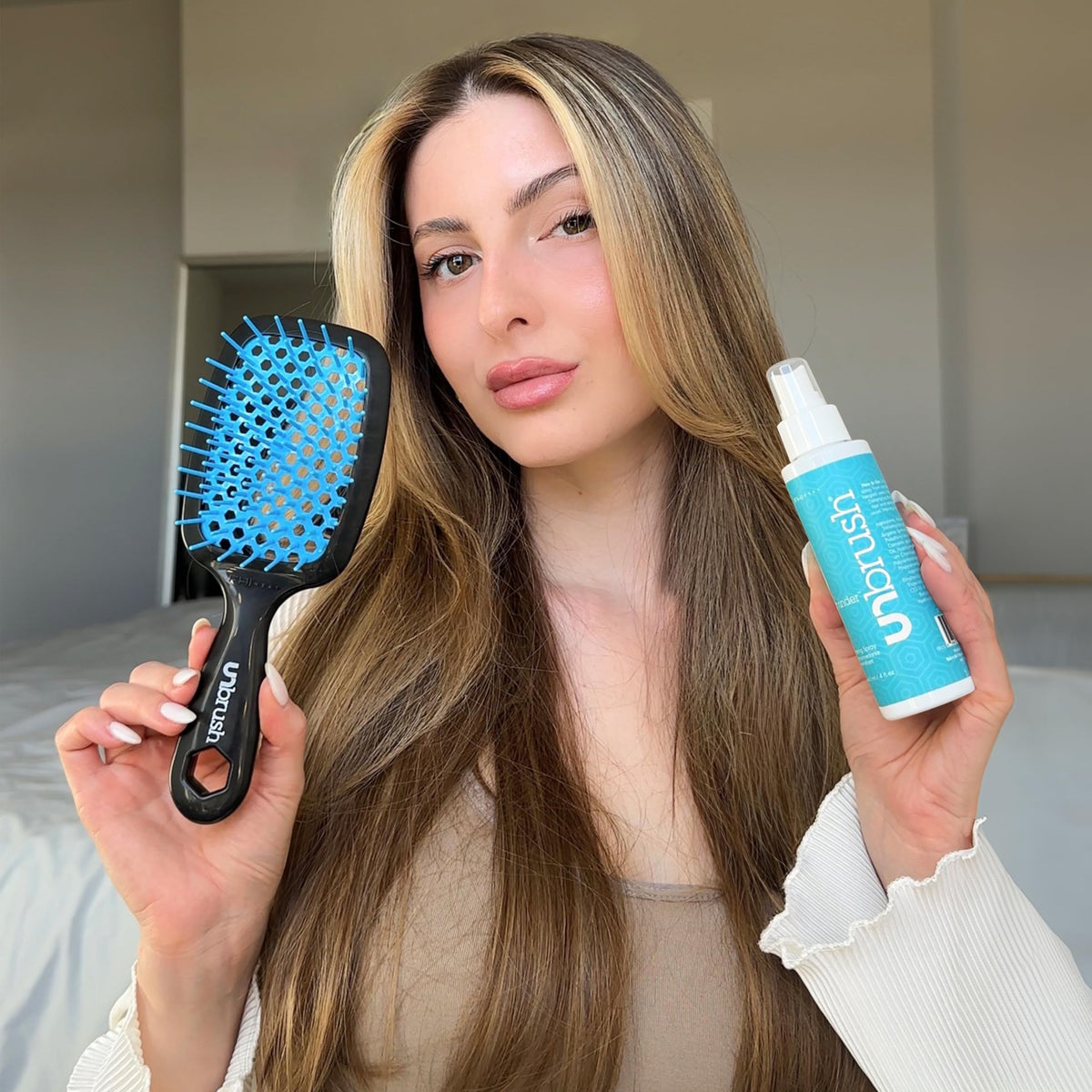 Dim Gray FHI Heat The Knot UNwinder Detangler Spray - 7-in-1 Hair Care