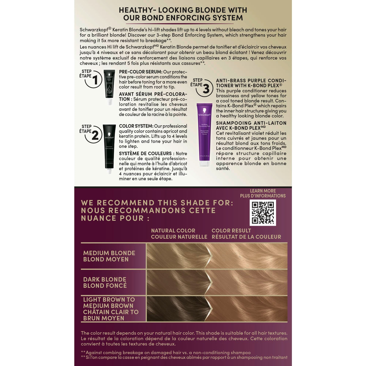 Gray Schwarzkopf® Keratin Blonde 11.4 High Lift Pearl Blonde Permanent Hair Dye