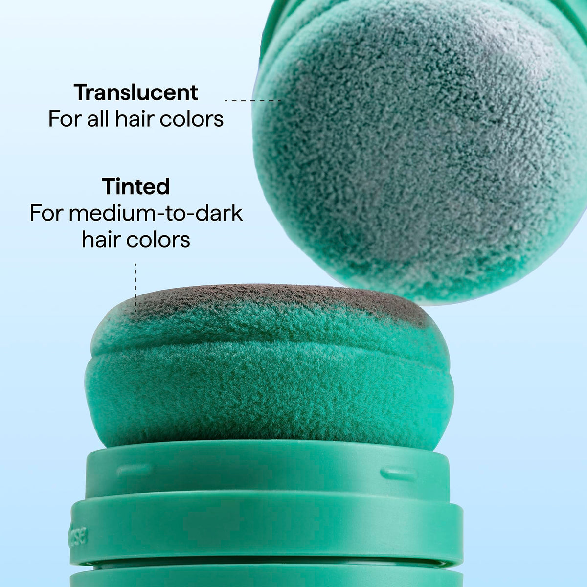 Pale Turquoise Briogeo Style + Treat Tinted Dry Shampoo Puff | Non-Aerosol & Talc-Free