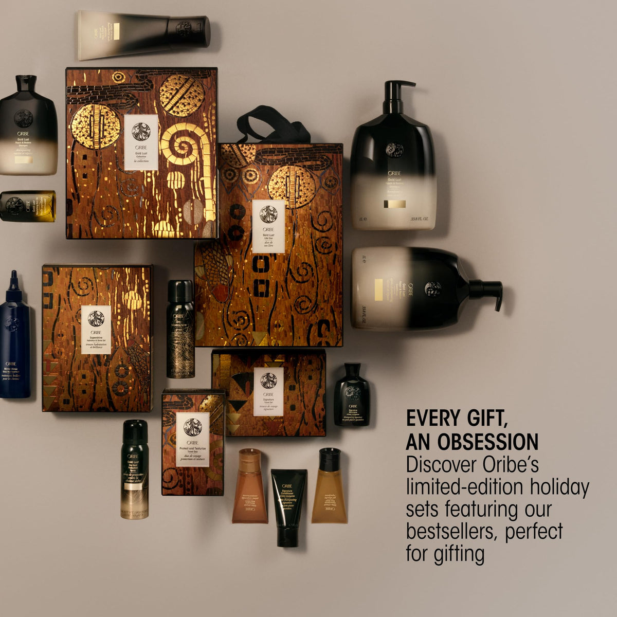 Dark Gray Oribe Supershine Hydration & Shine Holiday Set - Hydrates Hair & Adds Shine