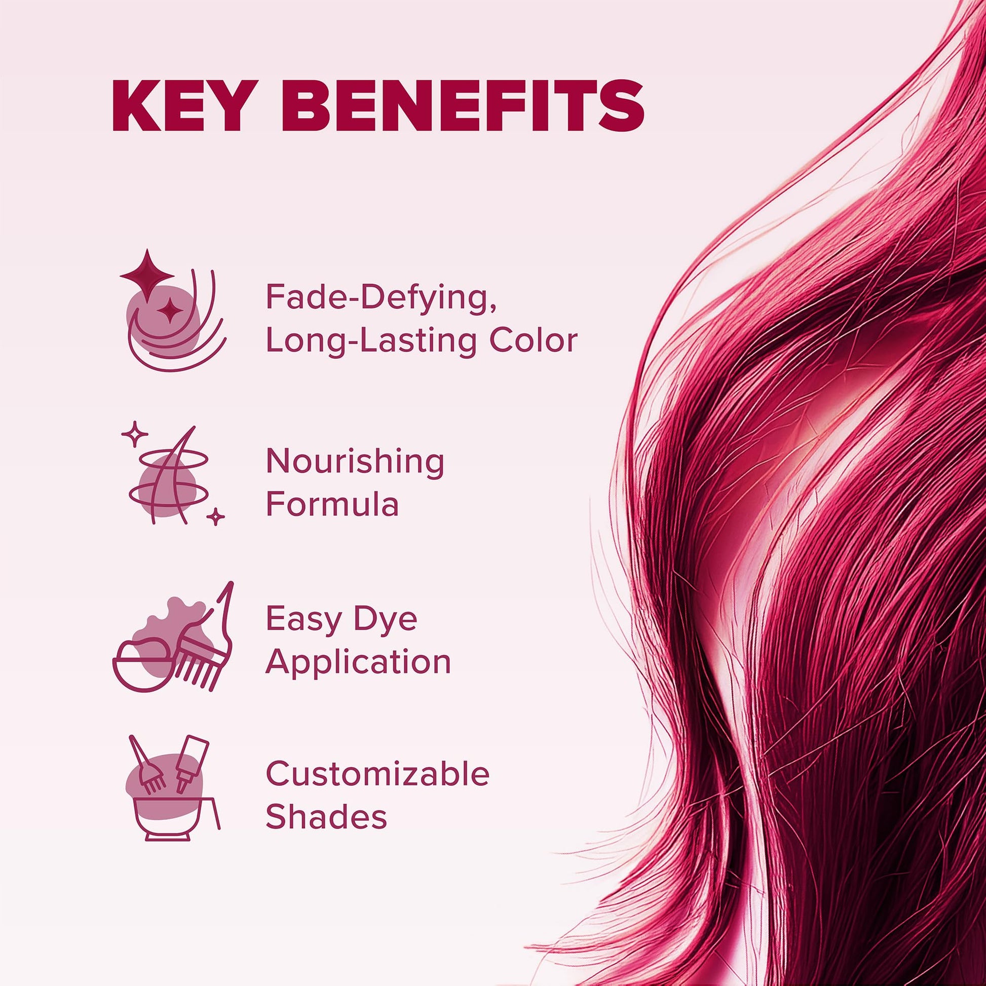 Misty Rose Splat Vegan and Cruelty-Free Semi-Permanent Hair Color Dye (6 Fl Oz, MIDNIGHT RUBY)