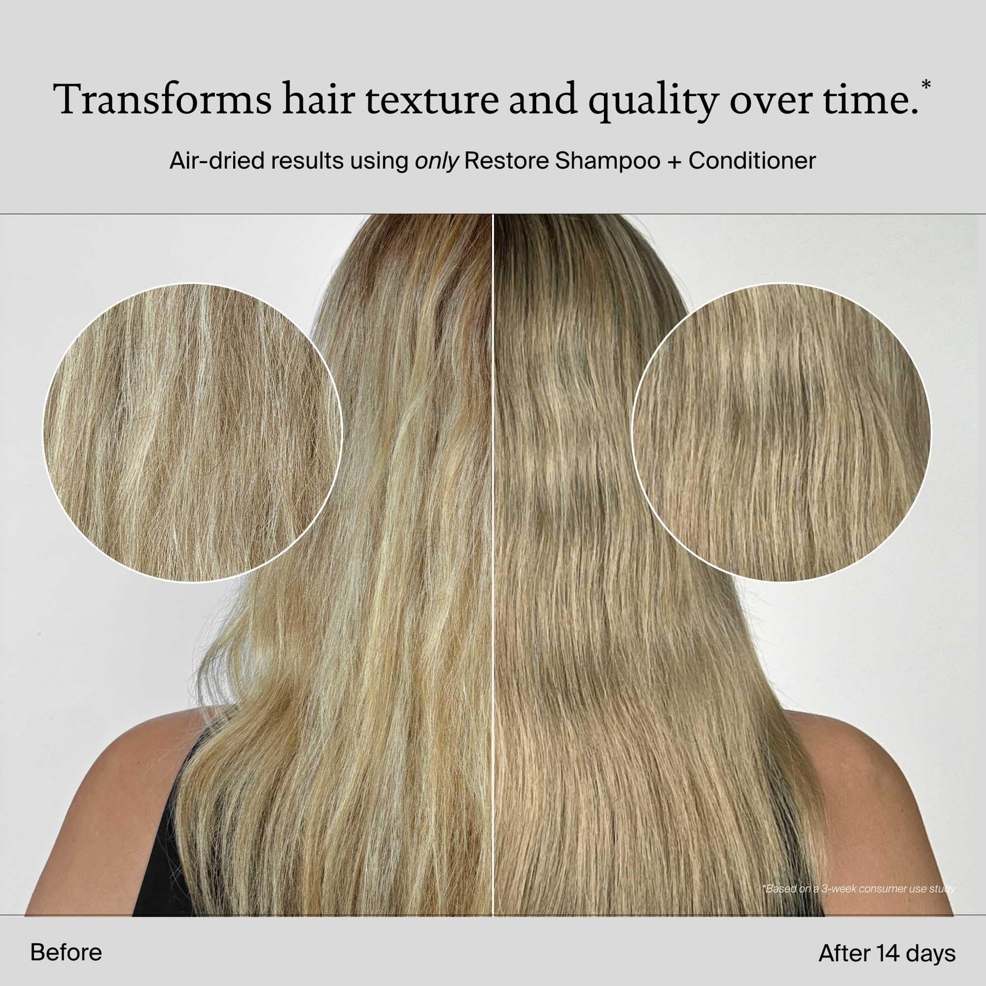 Light Gray Living proof Restore Shampoo & Conditioner Duo, Repairs & Strengthens, Adds Shine For All Hair Types