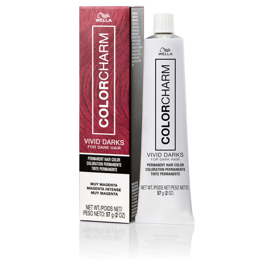 Lavender COLORCHARM VIVID DARKS | Permanent Cream Color | Vibrant Color for Dark Hair | Nourishing Vegan Formula | No Bleach Needed | Muy Magenta | 2 Fl Oz