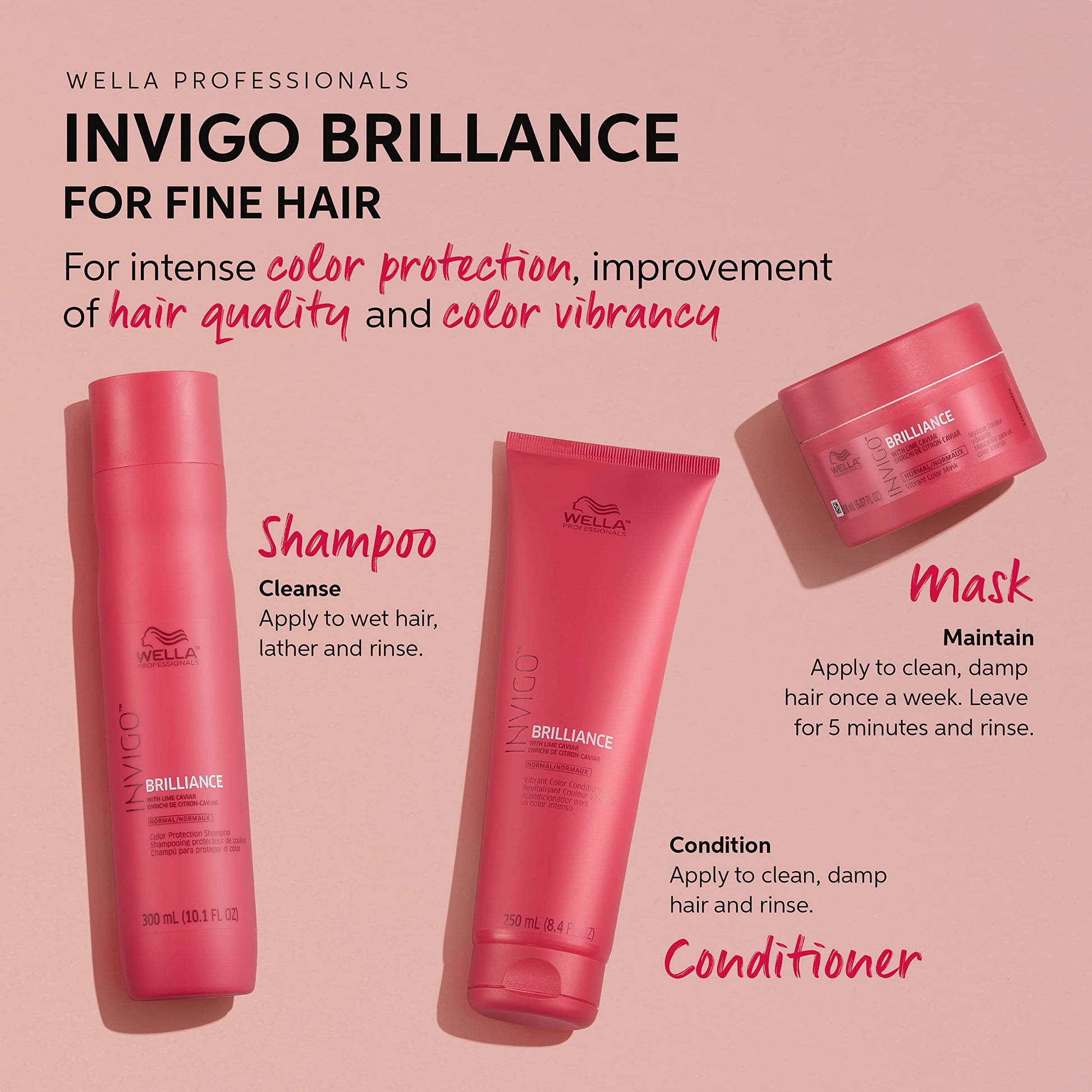 Tan WELLA Color Charm Invigo Brilliance Color Protection Shampoo & Conditioner, For Fine Hair + Hair Toner, Neutralize Brass, T28 Natural Blonde