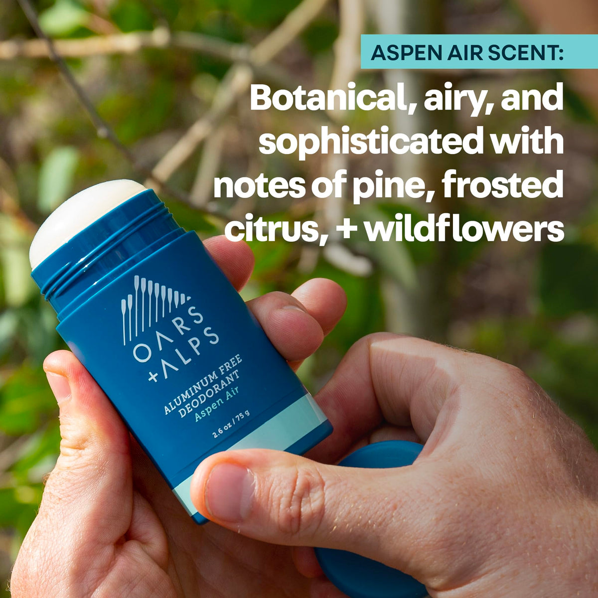 Dim Gray Oars + Alps Aluminum Free Men's Deodorant, Clear + No Residue, 1pk, 2.6oz